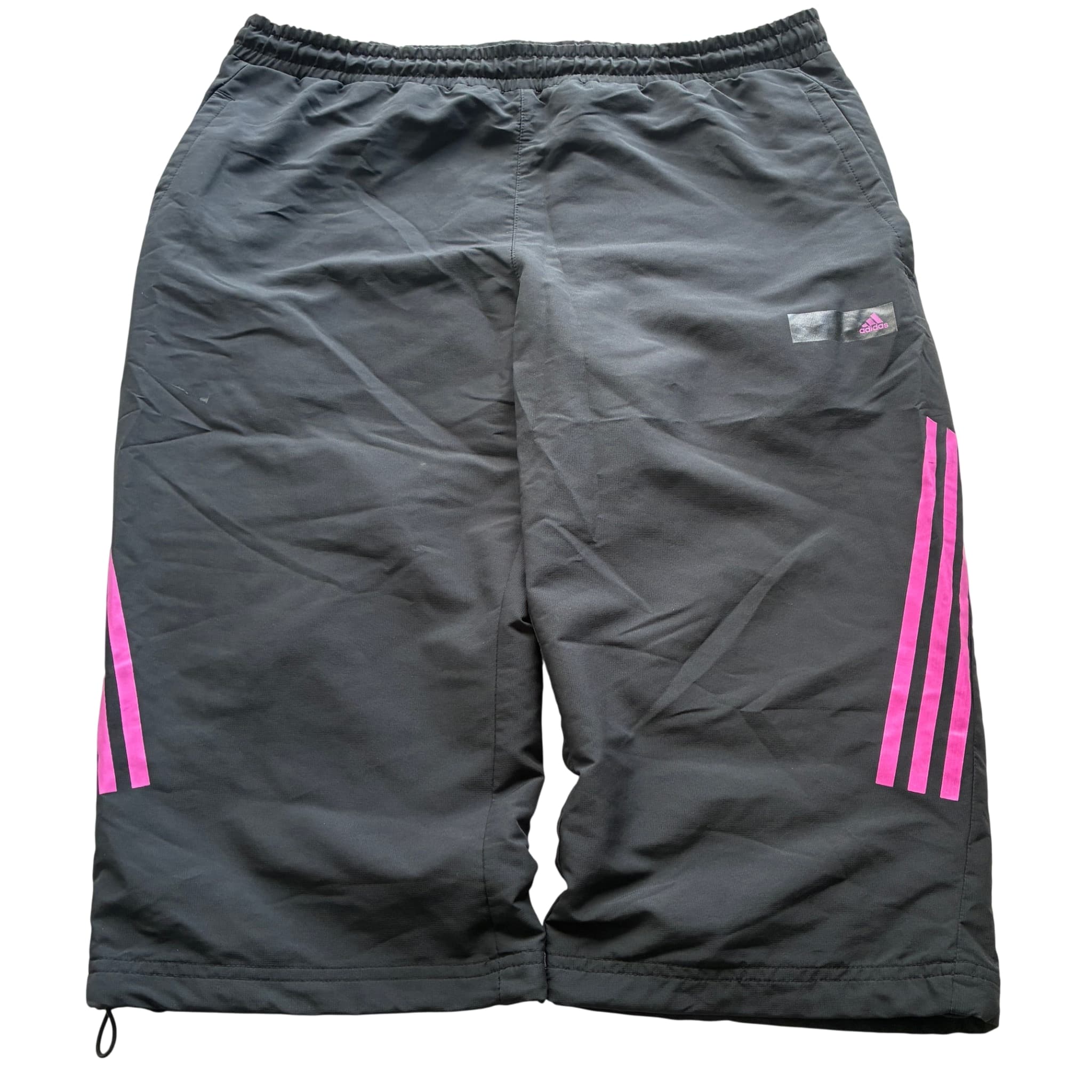 Adidas Women's Black Pink Three-Stripe Athletic Shorts Size XL — photo 1 of 8