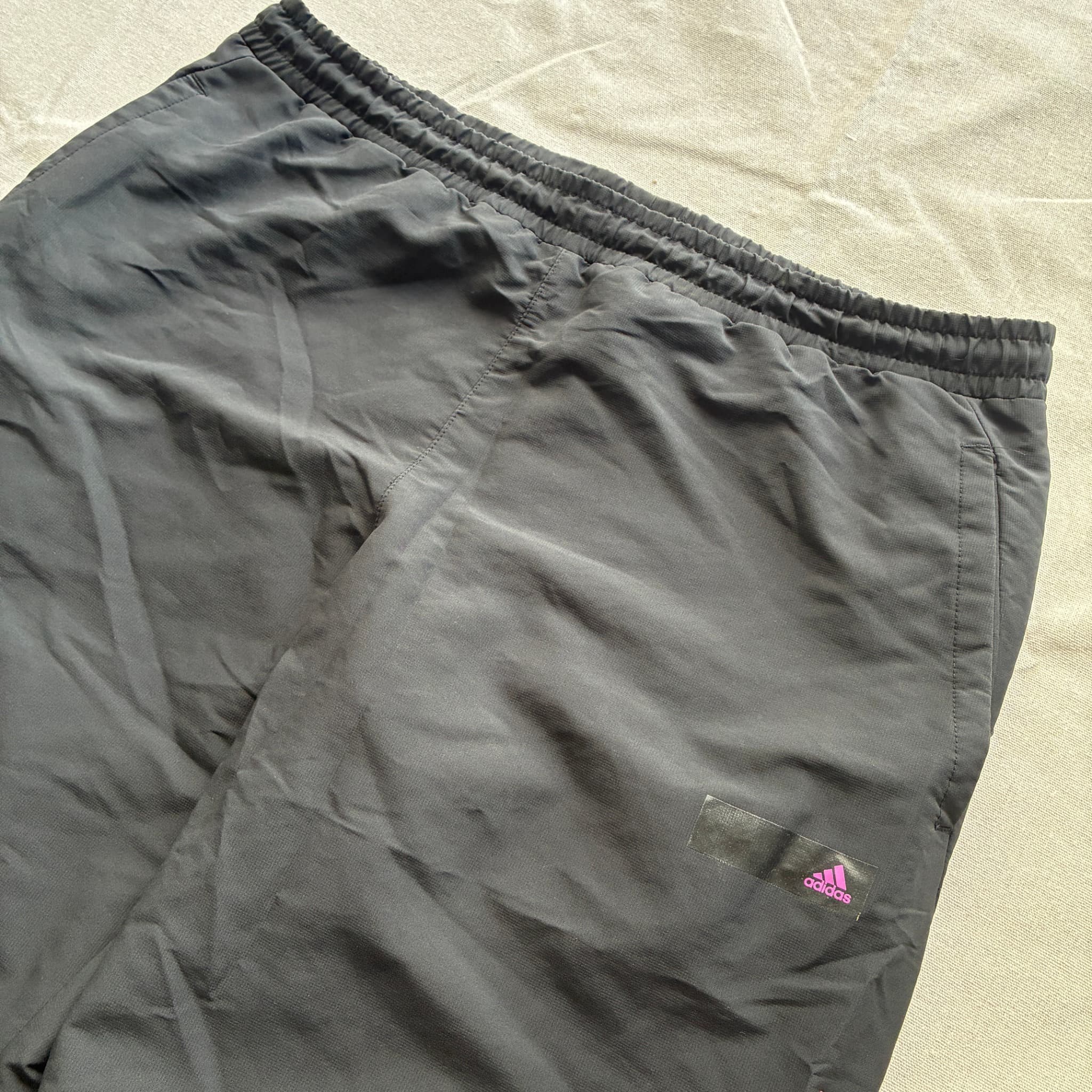 Adidas Women's Black Pink Three-Stripe Athletic Shorts Size XL — photo 3 of 8