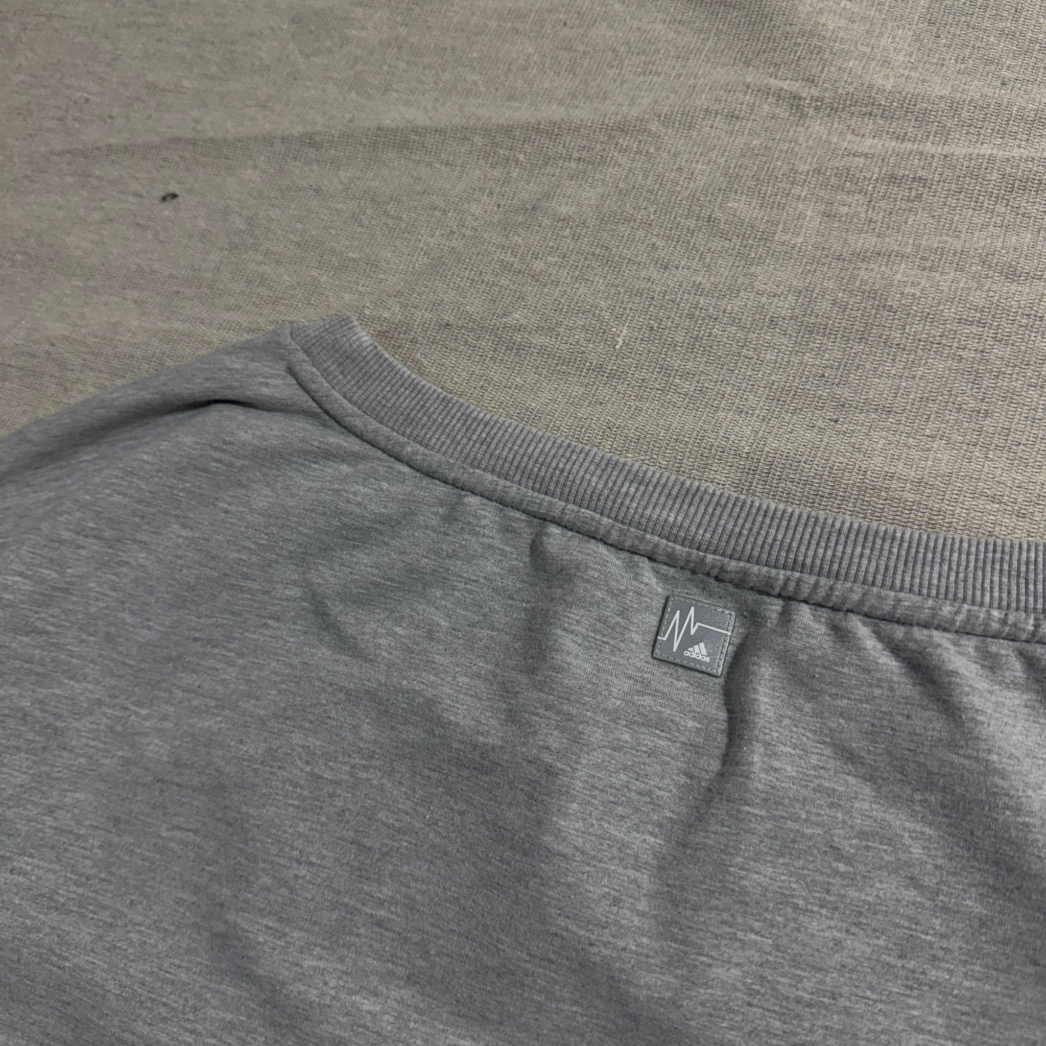 Adidas Women's Grey Sweatshirt With Pink Script Logo Size 12 — photo 7 of 8