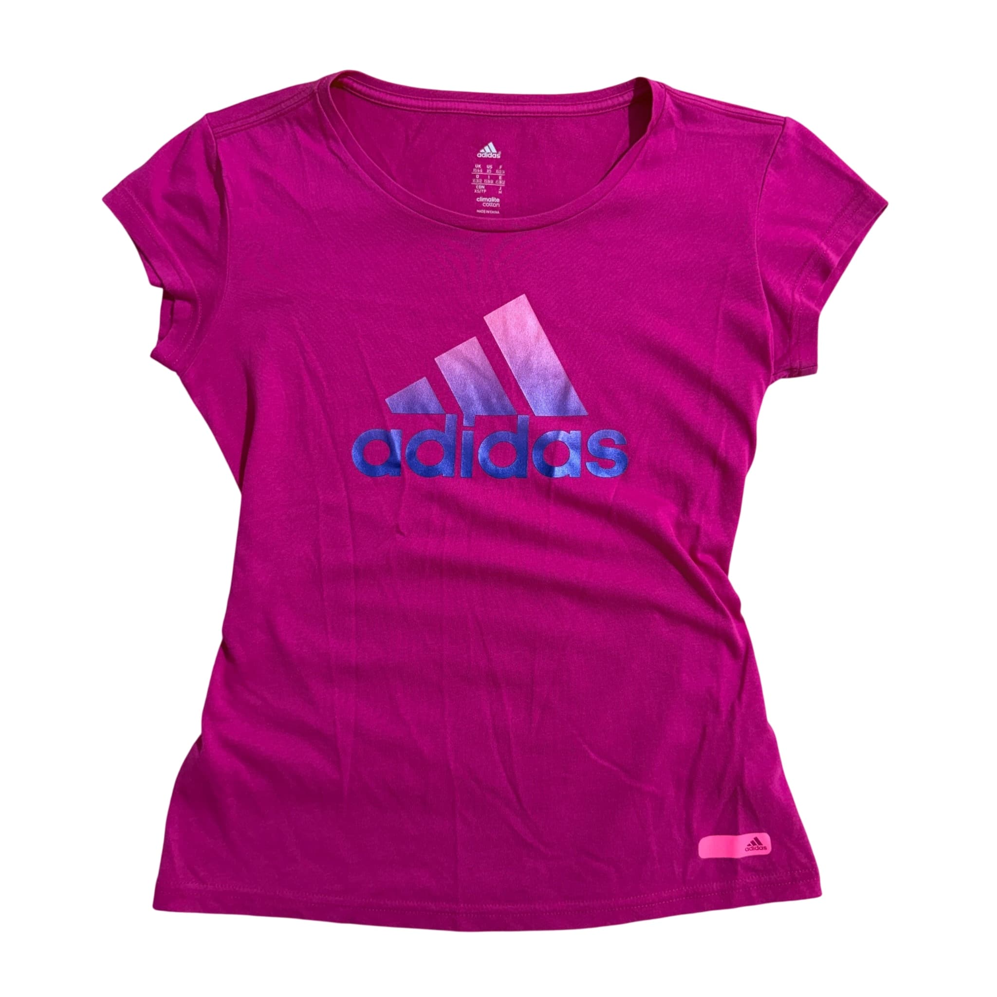 Adidas Women's Pink Climalite Logo T-Shirt XS — photo 1 of 5