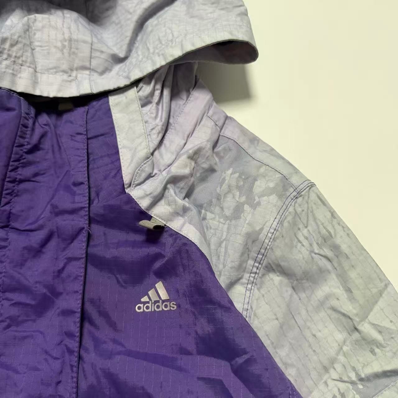 Adidas Women's Purple Grey Windbreaker Jacket — photo 3 of 9