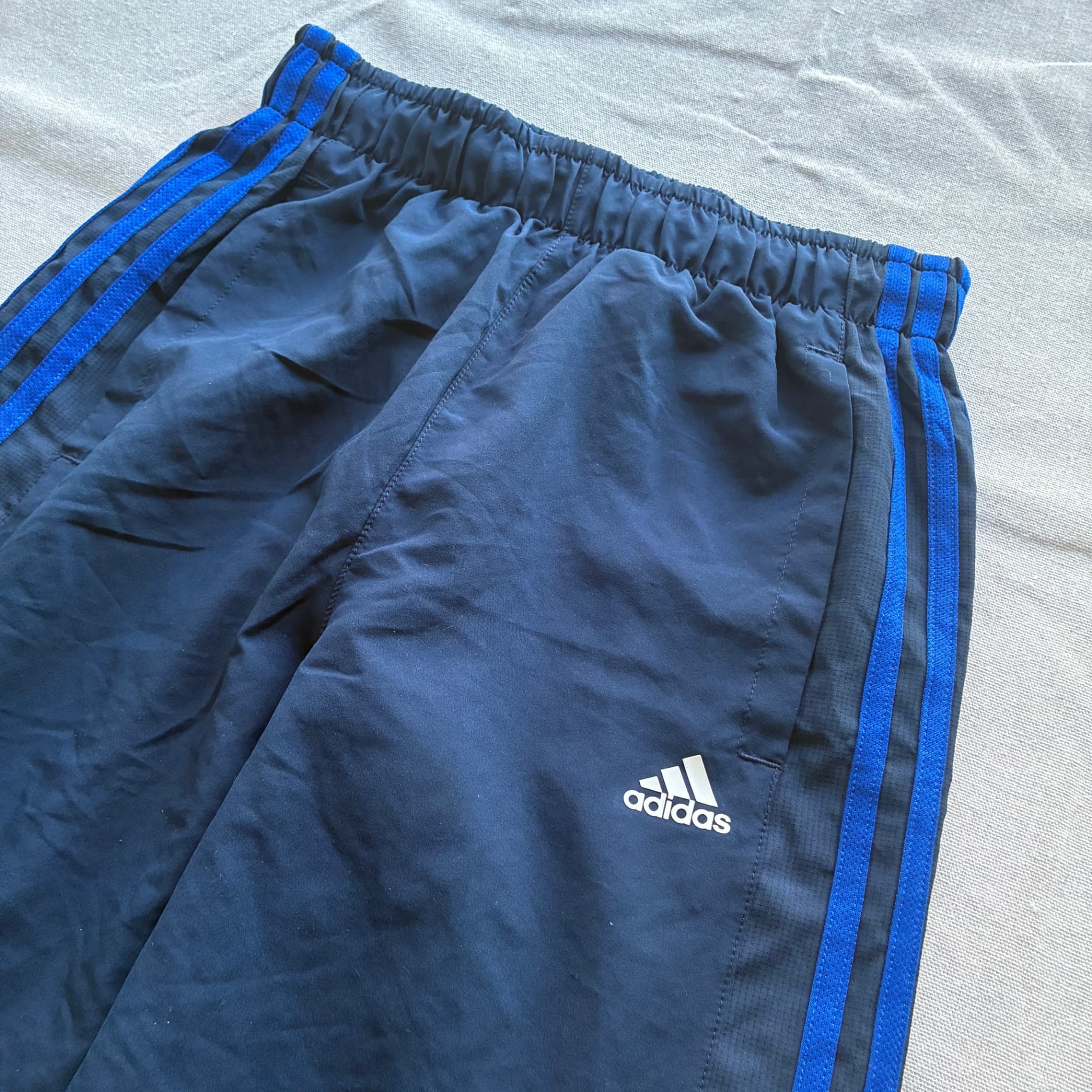 Adidas Youth Boys Navy Blue 3-Stripe Athletic Shorts — photo 3 of 7