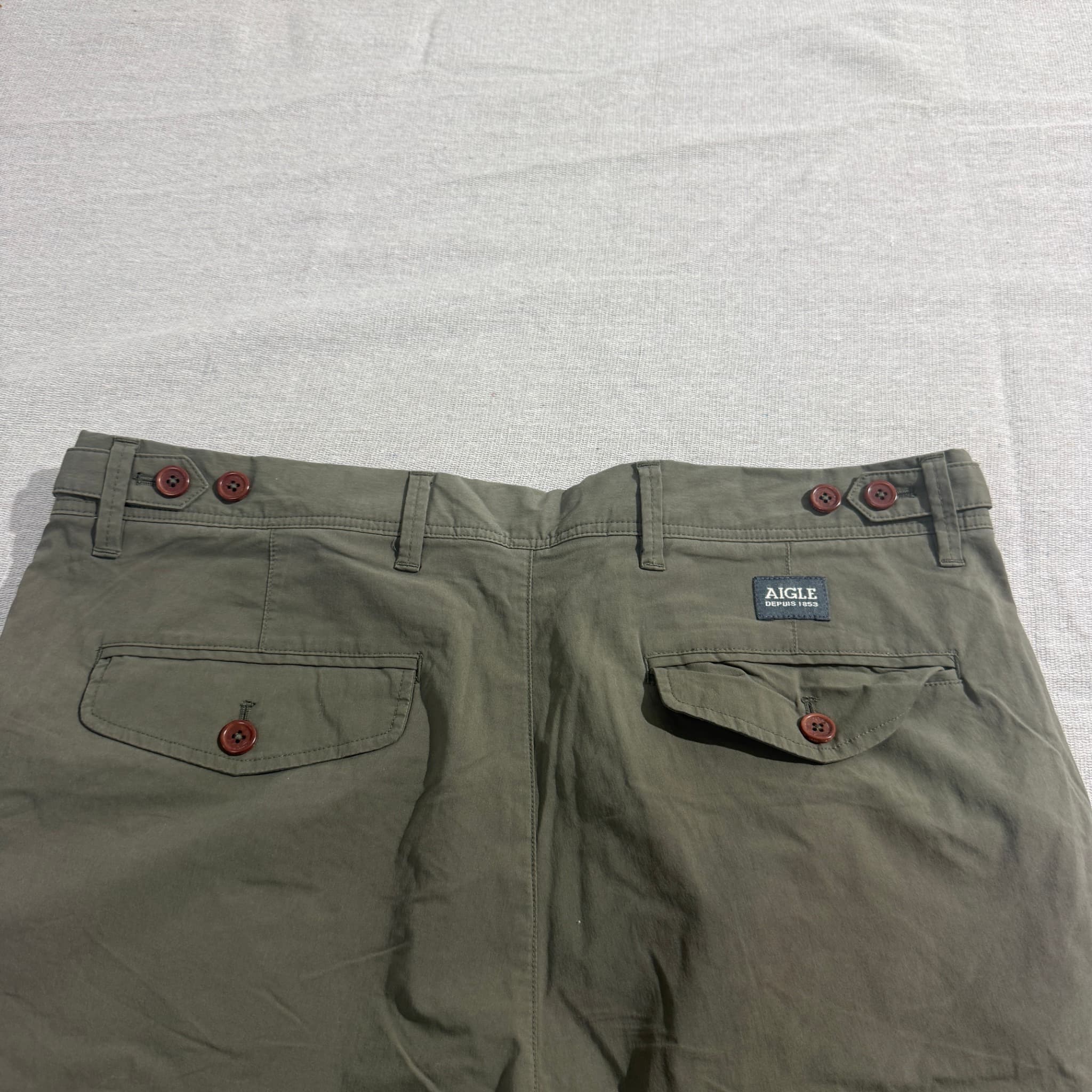 Aigle Olive Green Cargo Shorts Size 34 — photo 5 of 7