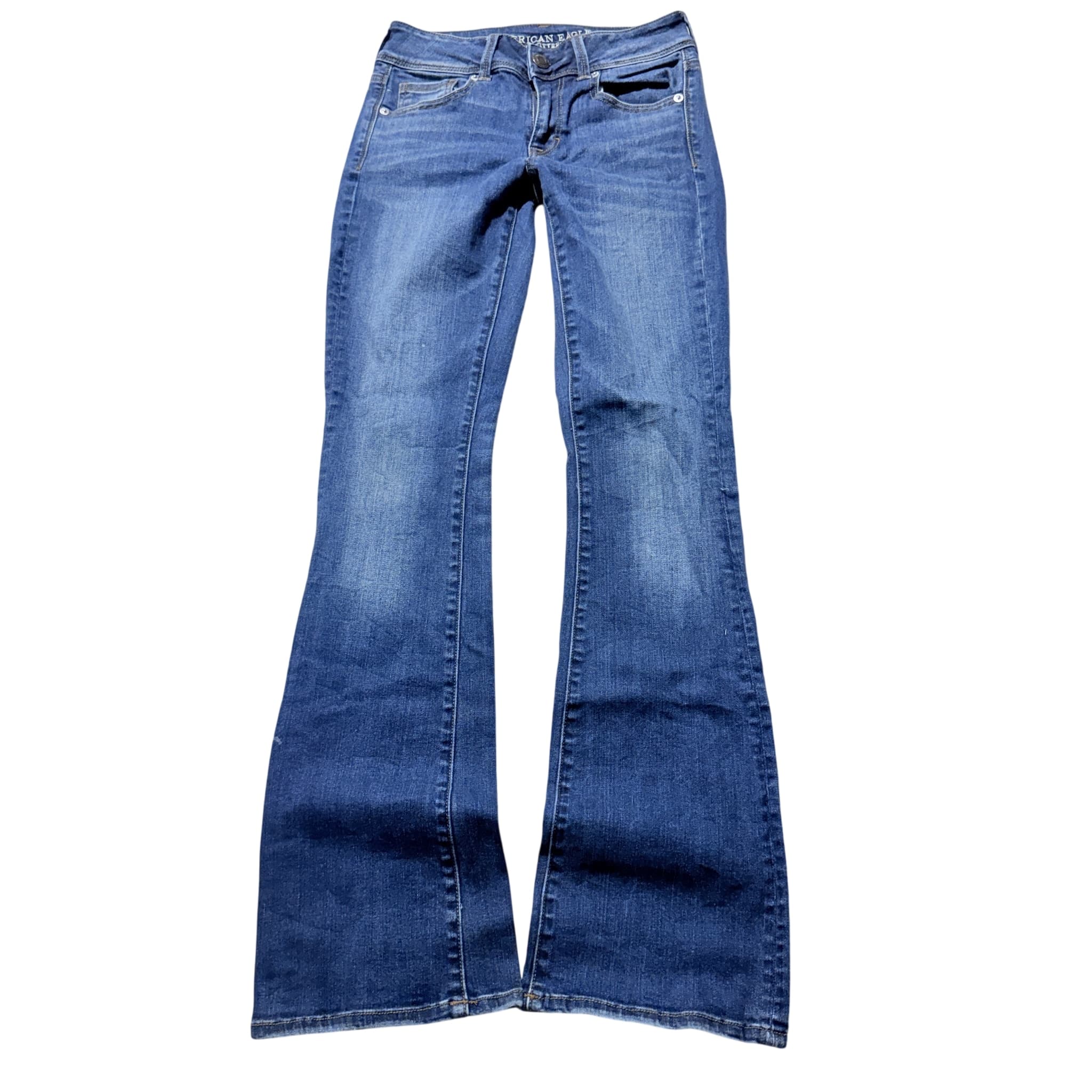 American Eagle Outfitters Women's Flare Jeans Blue Stretch Denim Size 2 — photo 1 of 9