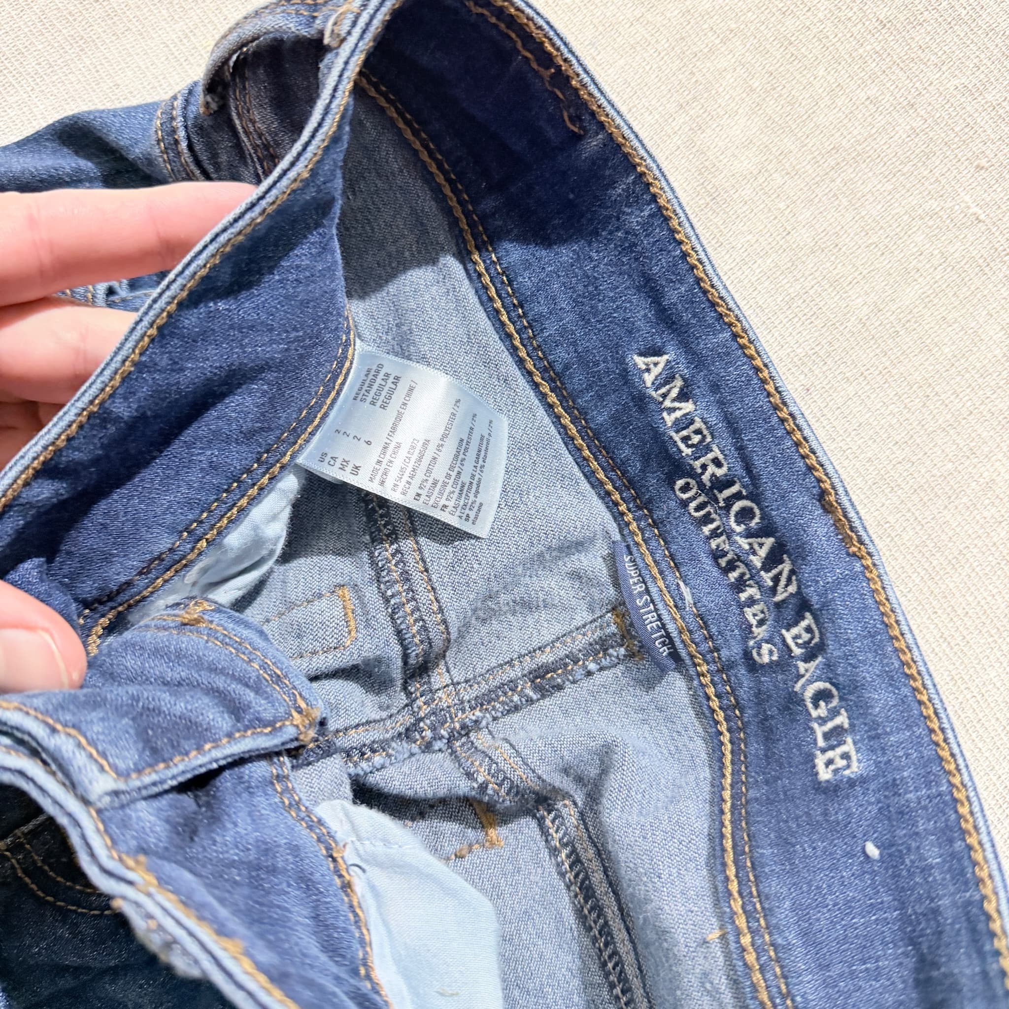 American Eagle Outfitters Women's Flare Jeans Blue Stretch Denim Size 2 — photo 4 of 9