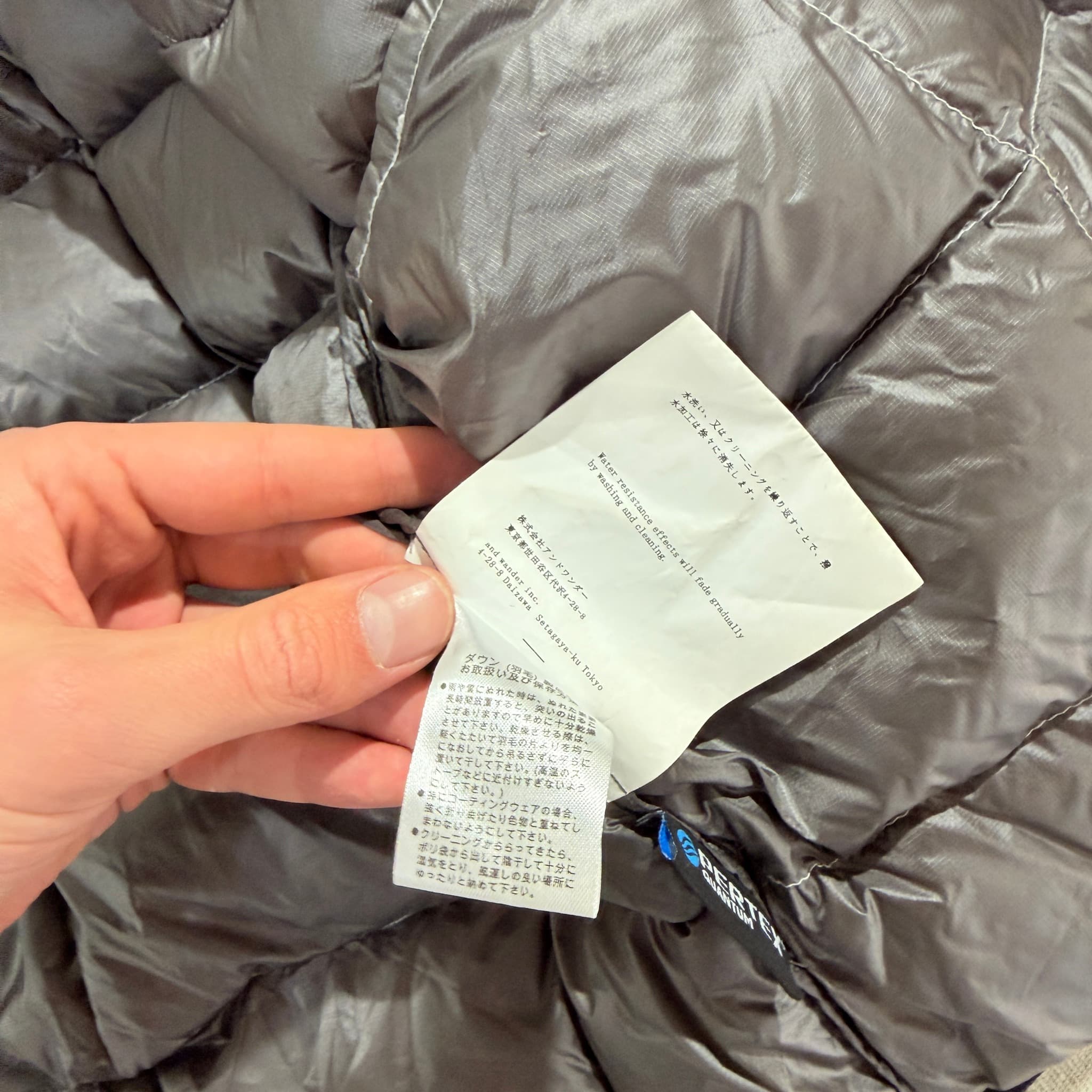 And Wander Diamond Stitch Down Jacket Black Size 4 — photo 7 of 10
