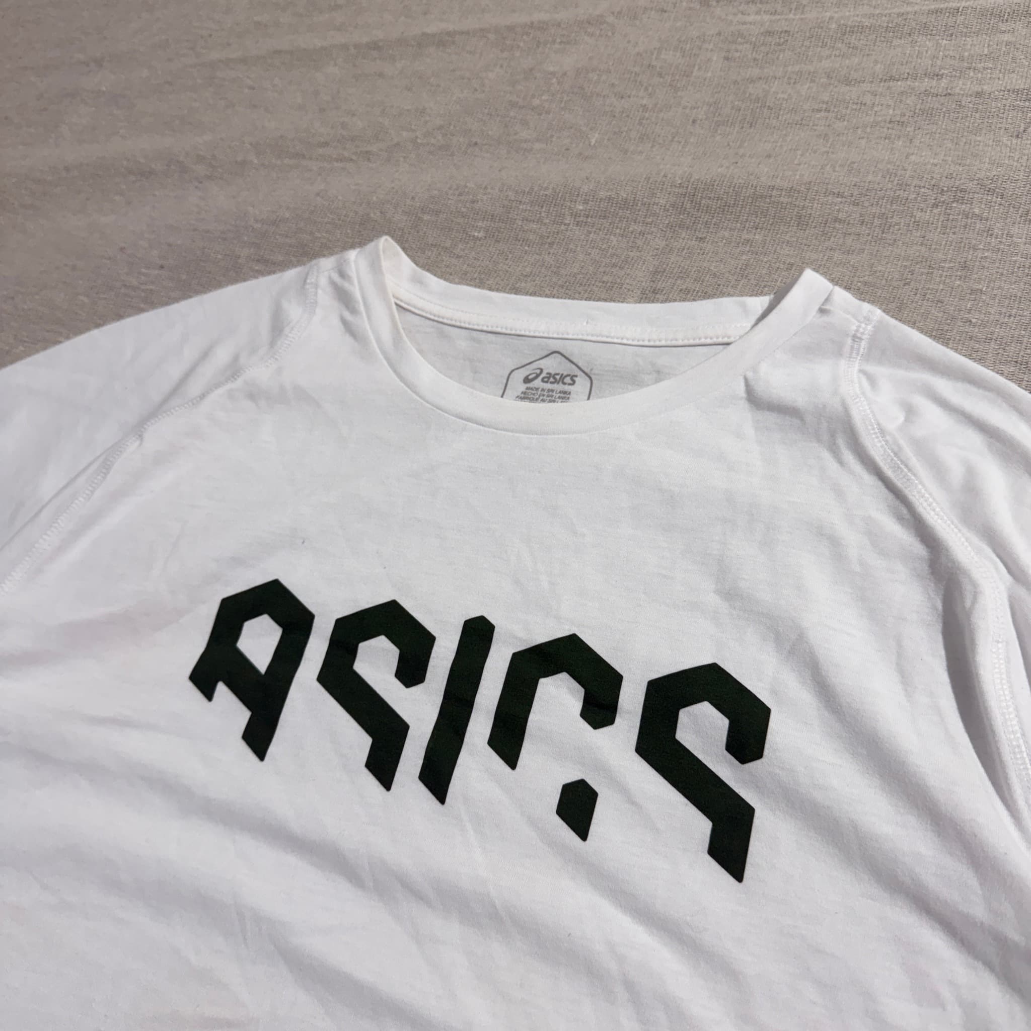 Asics Graphic Performance T-Shirt White Logo Men's Size L — photo 2 of 7