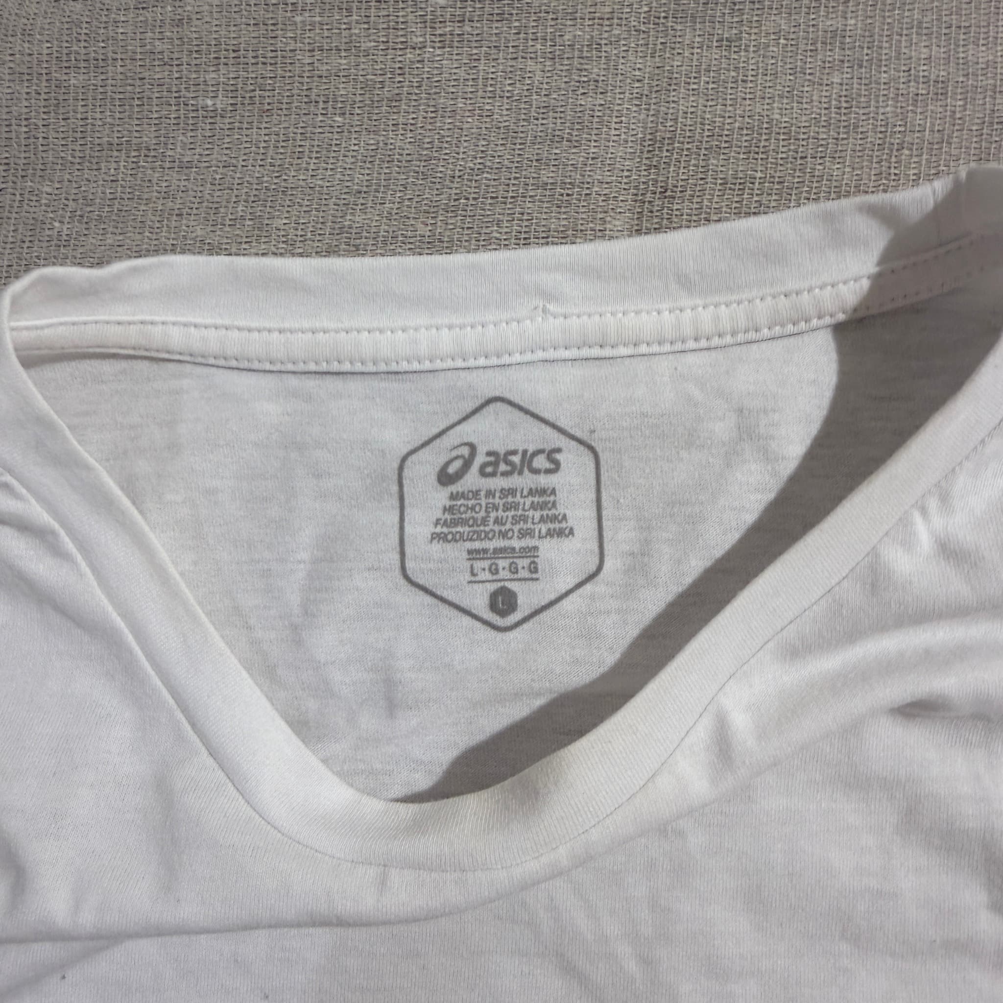 Asics Graphic Performance T-Shirt White Logo Men's Size L — photo 4 of 7