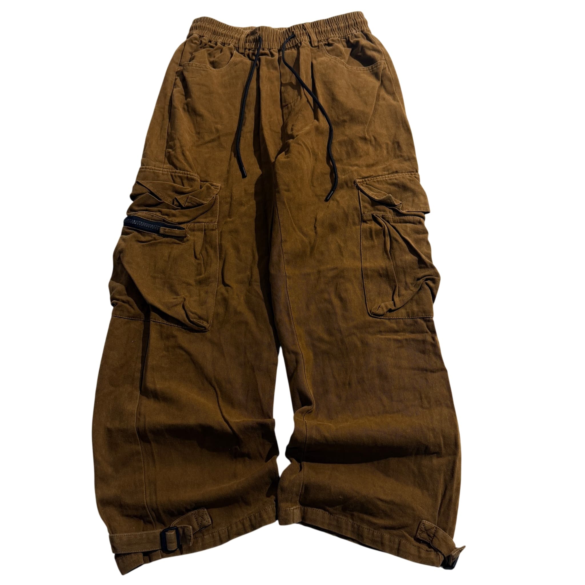 Baggy Vintage 2000s Brown Cargo Pants Adjustable Hem — photo 1 of 7