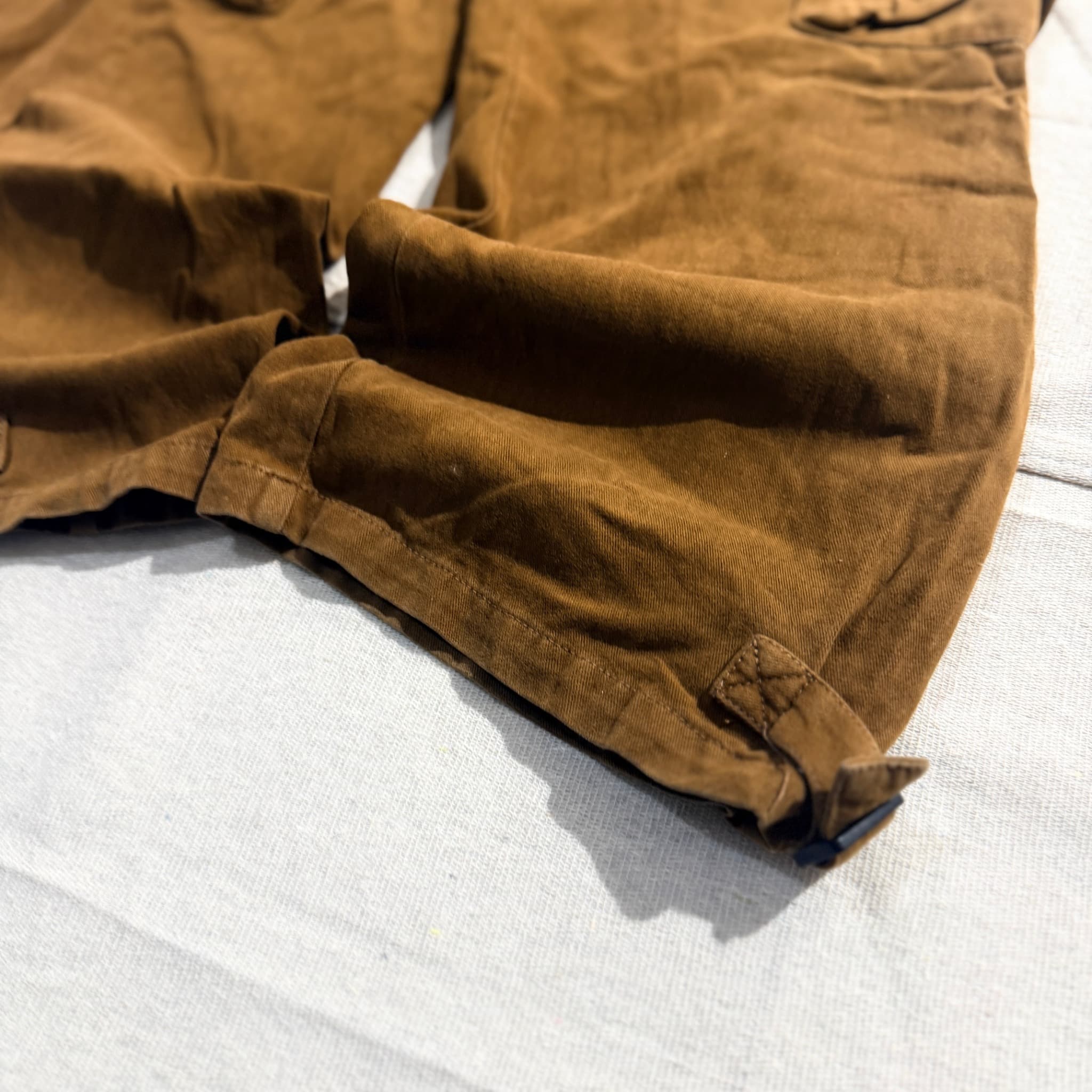 Baggy Vintage 2000s Brown Cargo Pants Adjustable Hem — photo 2 of 7
