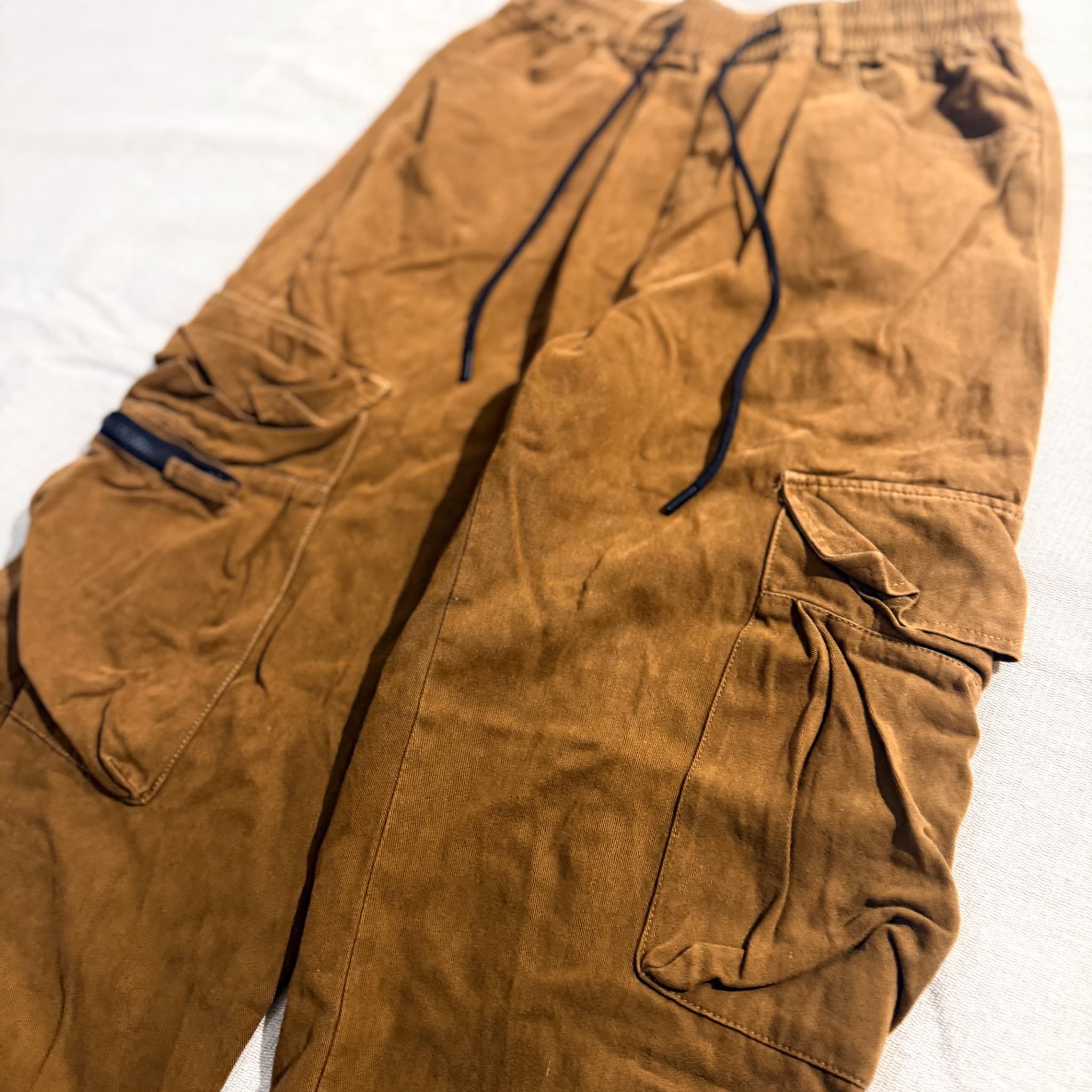 Baggy Vintage 2000s Brown Cargo Pants Adjustable Hem — photo 3 of 7