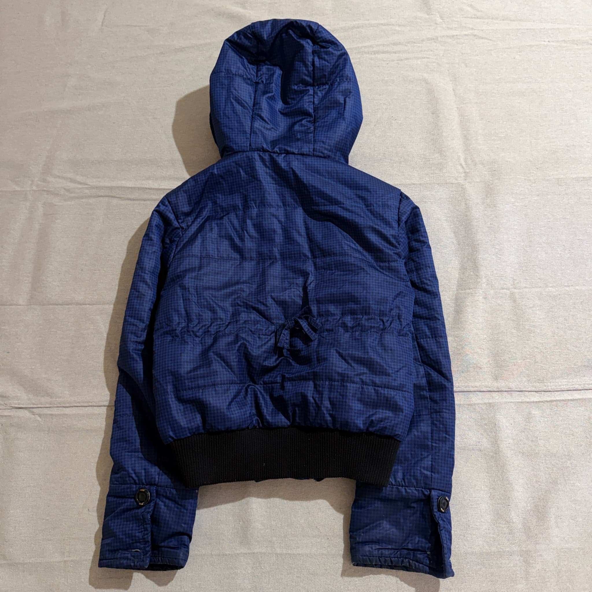 Baimejiali Blue Check Puffer Jacket With Hood Size L — photo 7 of 9