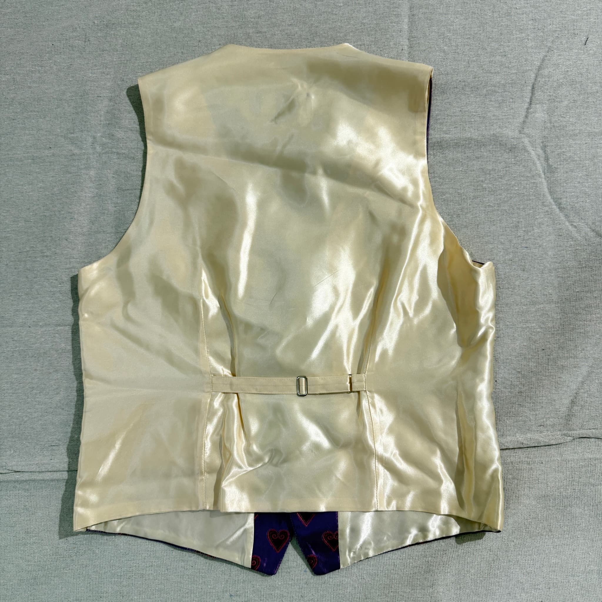 Balmain Paris Purple Heart Print Silk Vest Men's Size L — photo 6 of 7