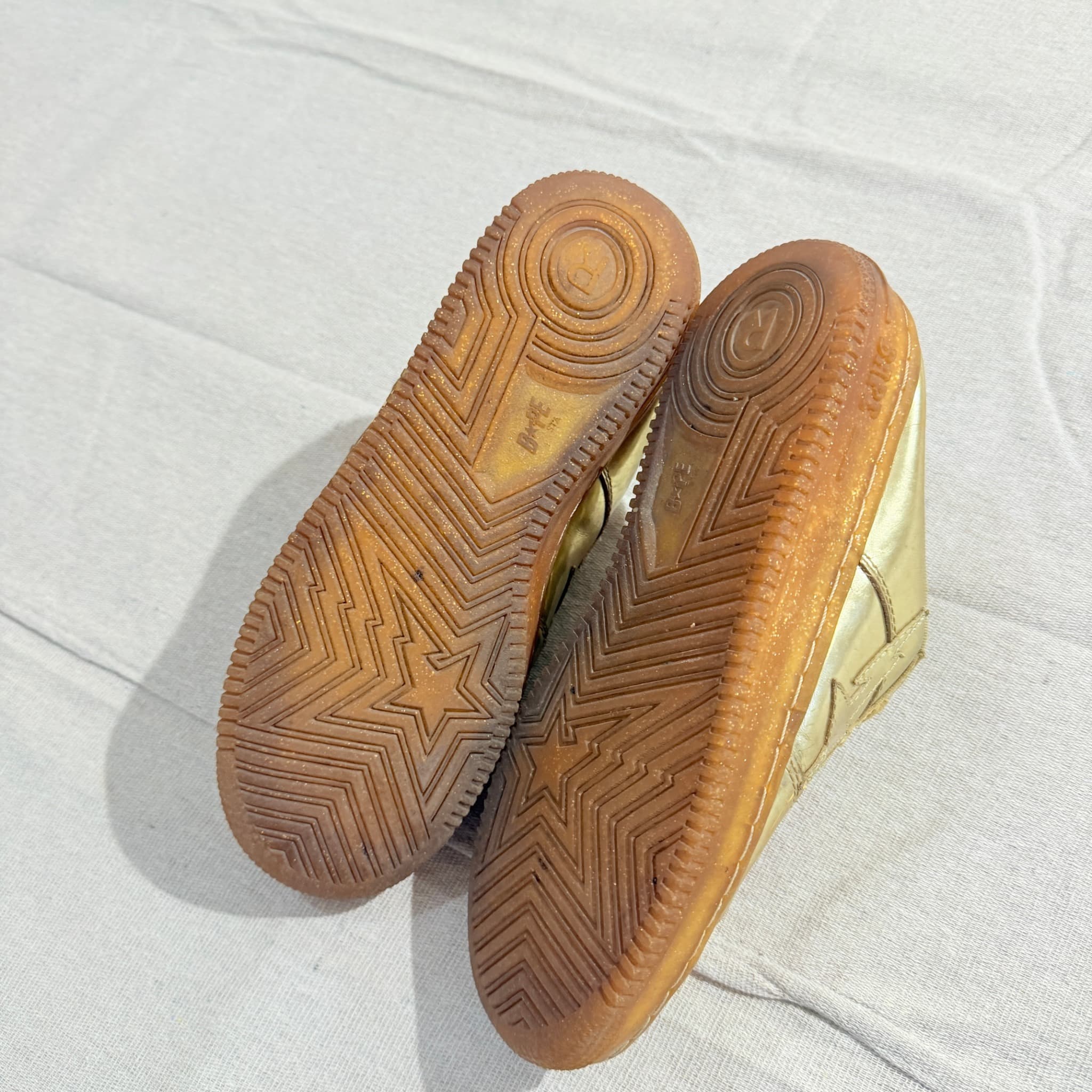 BAPE Bapesta Mule Gold Sneakers Metallic Size 8 US — photo 7 of 8