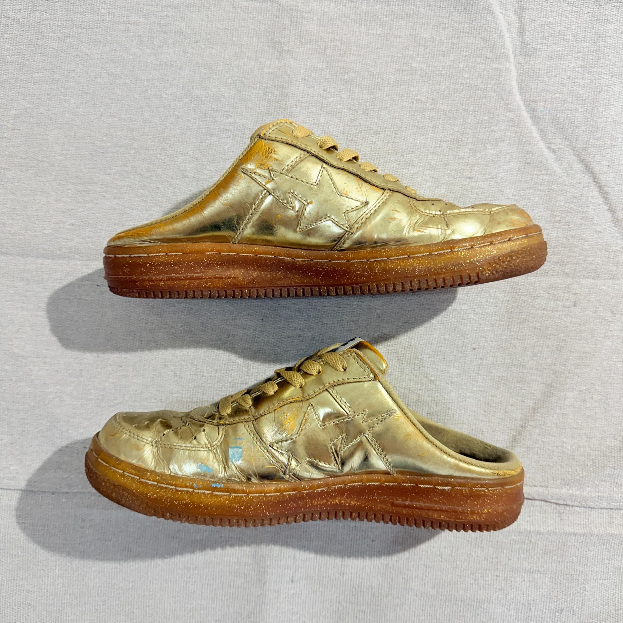 BAPE Bapesta Mule Gold Sneakers Metallic Size 8 US — photo 4 of 8