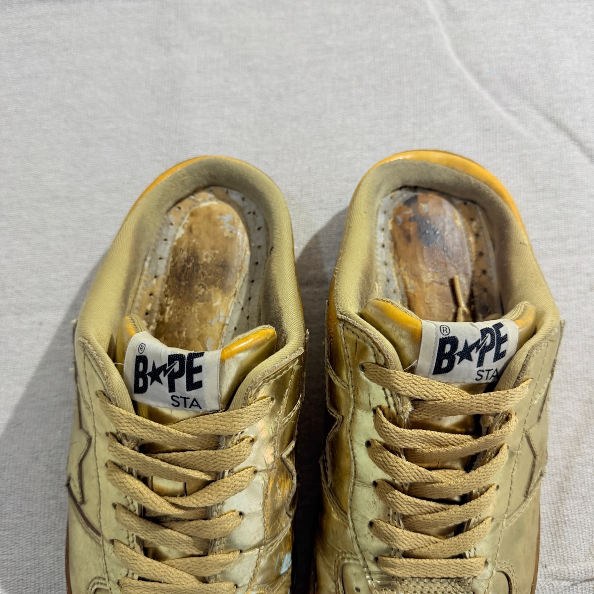 BAPE Bapesta Mule Gold Sneakers Metallic Size 8 US — photo 5 of 8