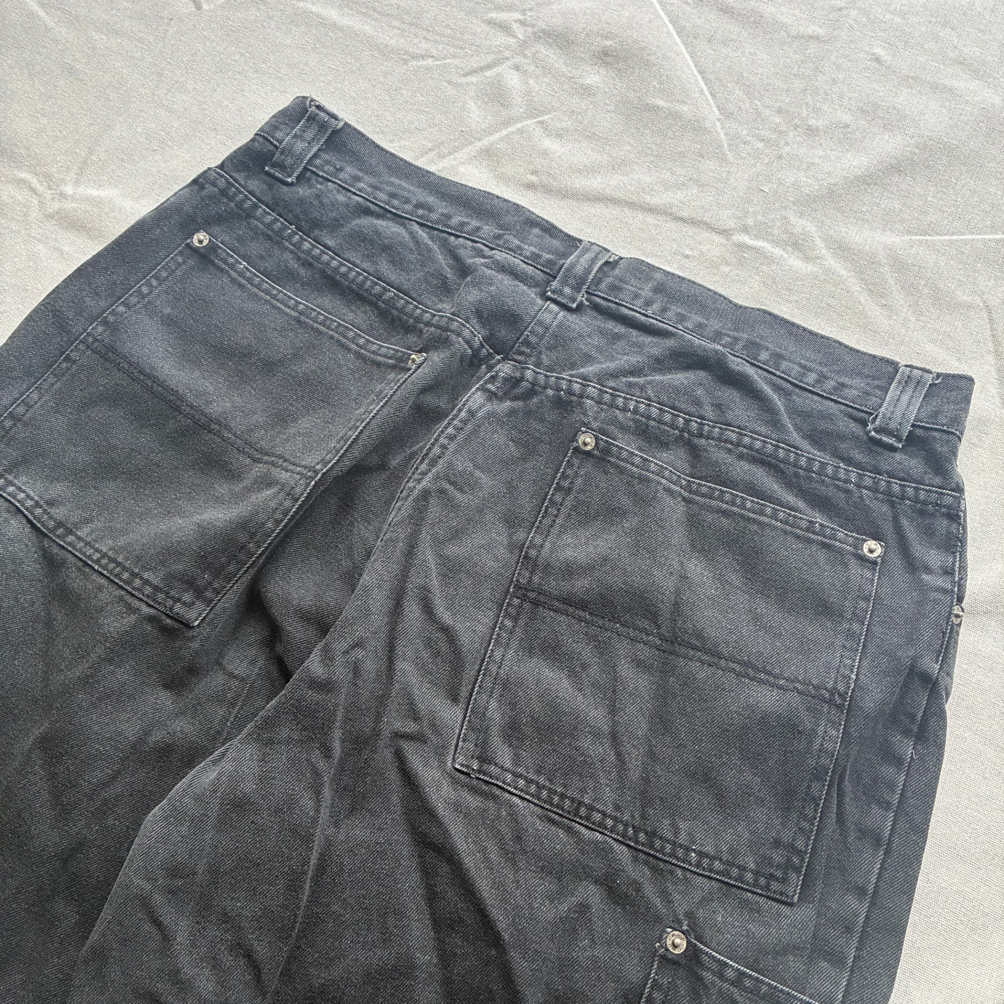 Beverly Hills Polo Club Vintage Black Denim Cargo Shorts Men's Size 38 — photo 6 of 7