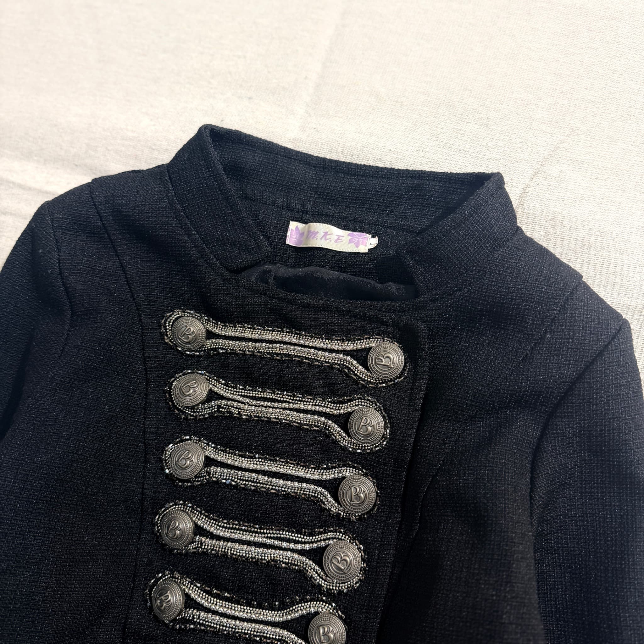 Black Military Style Jacket — photo 3 of 9