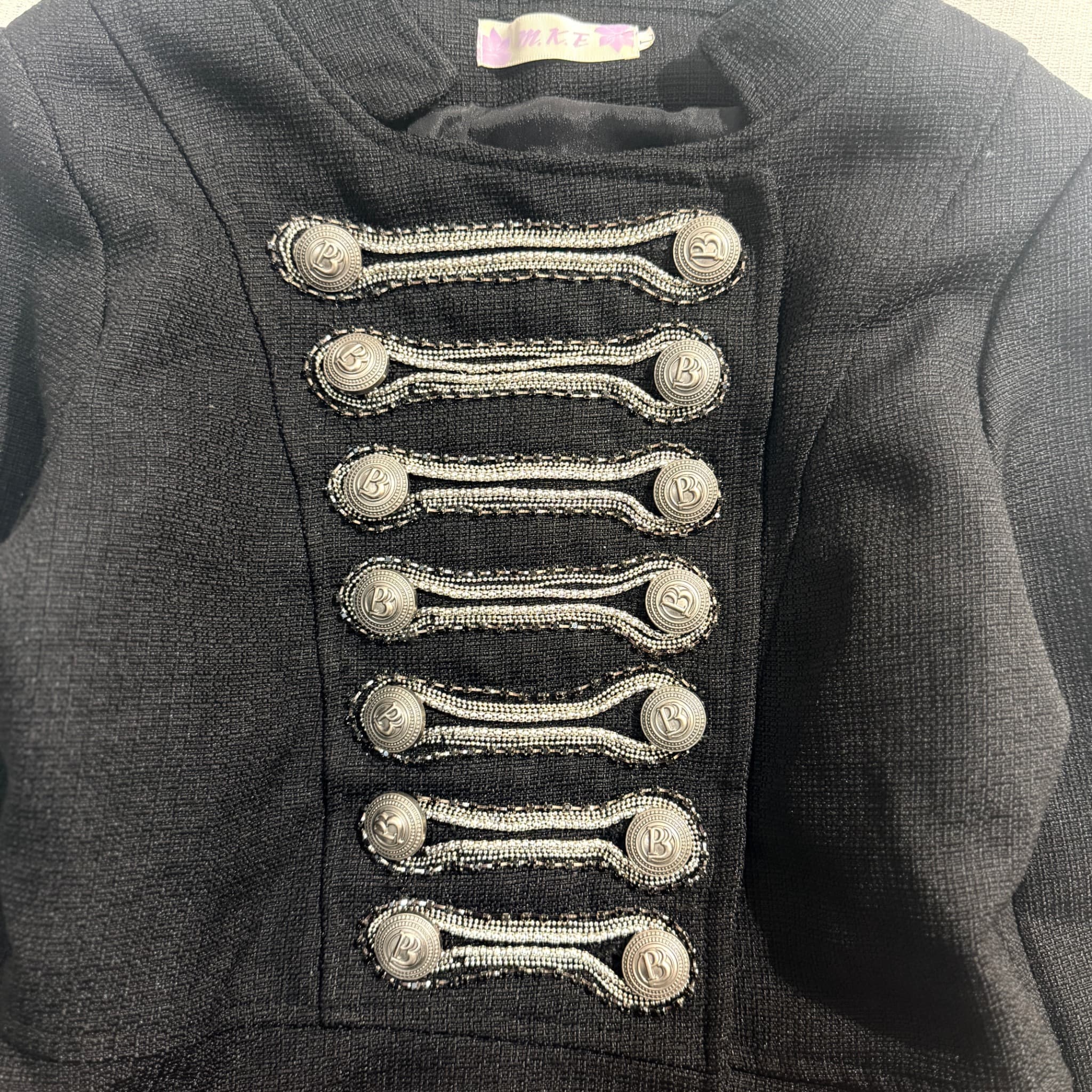 Black Military Style Jacket — photo 5 of 9