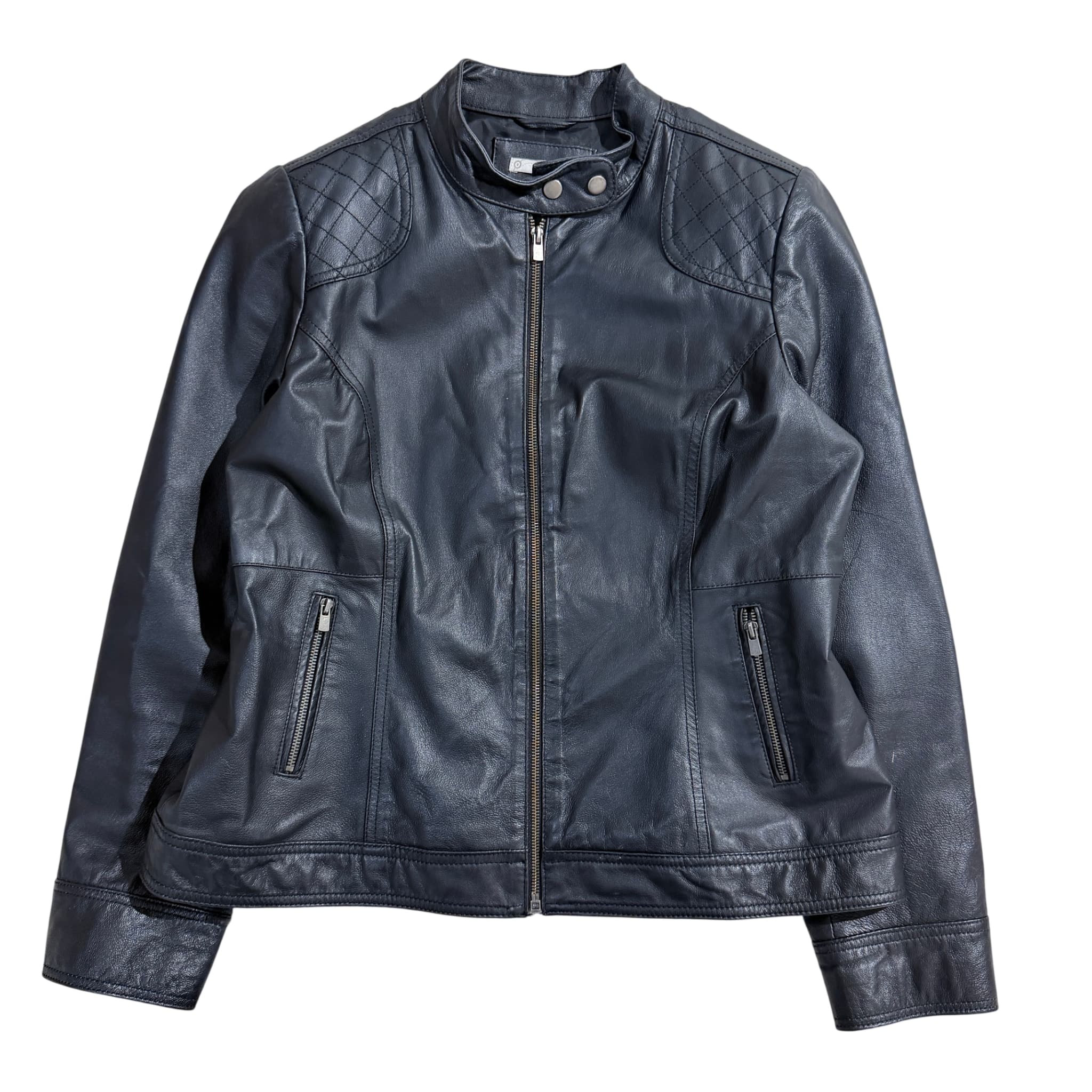 Black Pig Nappa Leather Quilted Moto Jacket 18 — photo 1 of 5