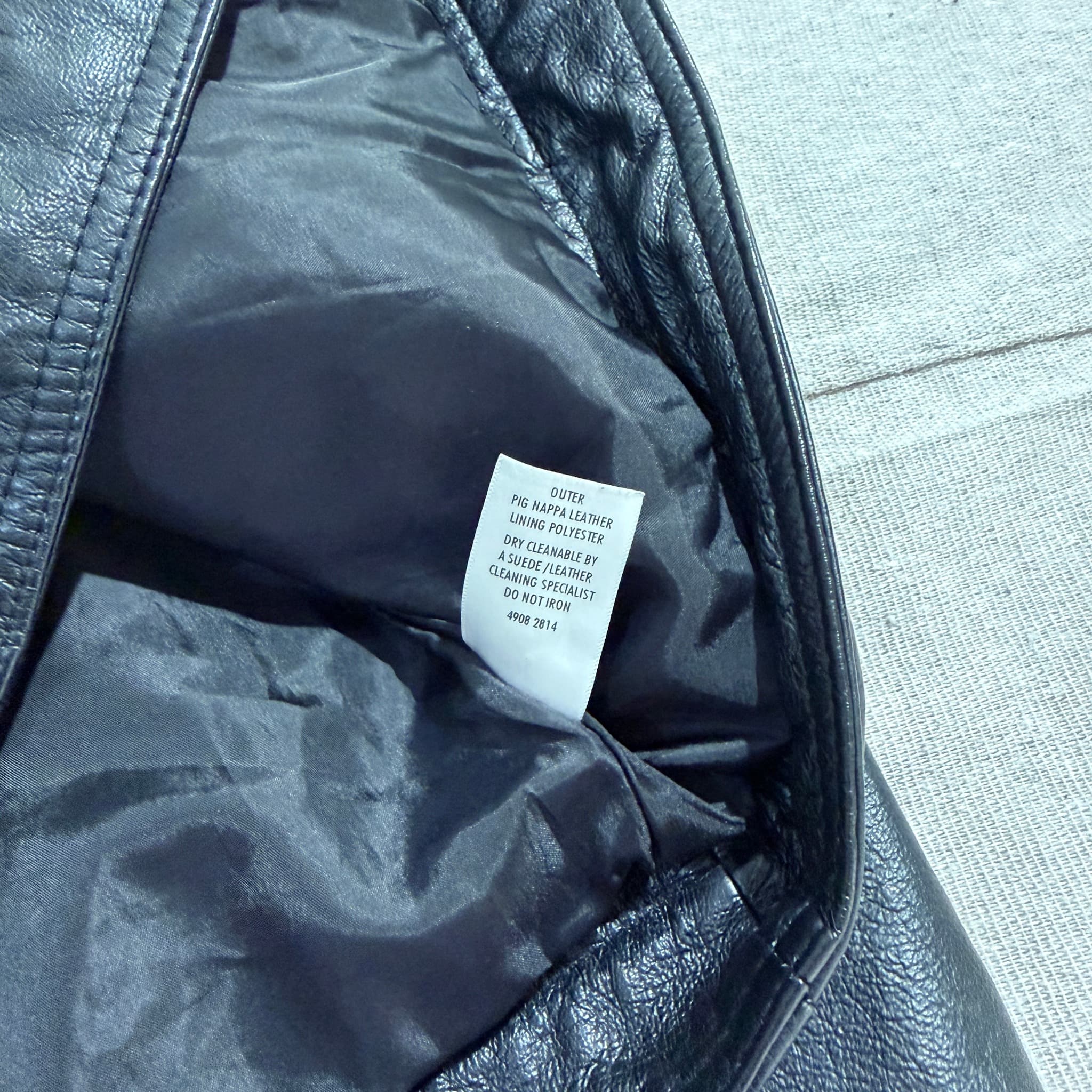 Black Pig Nappa Leather Quilted Moto Jacket 18 — photo 4 of 5
