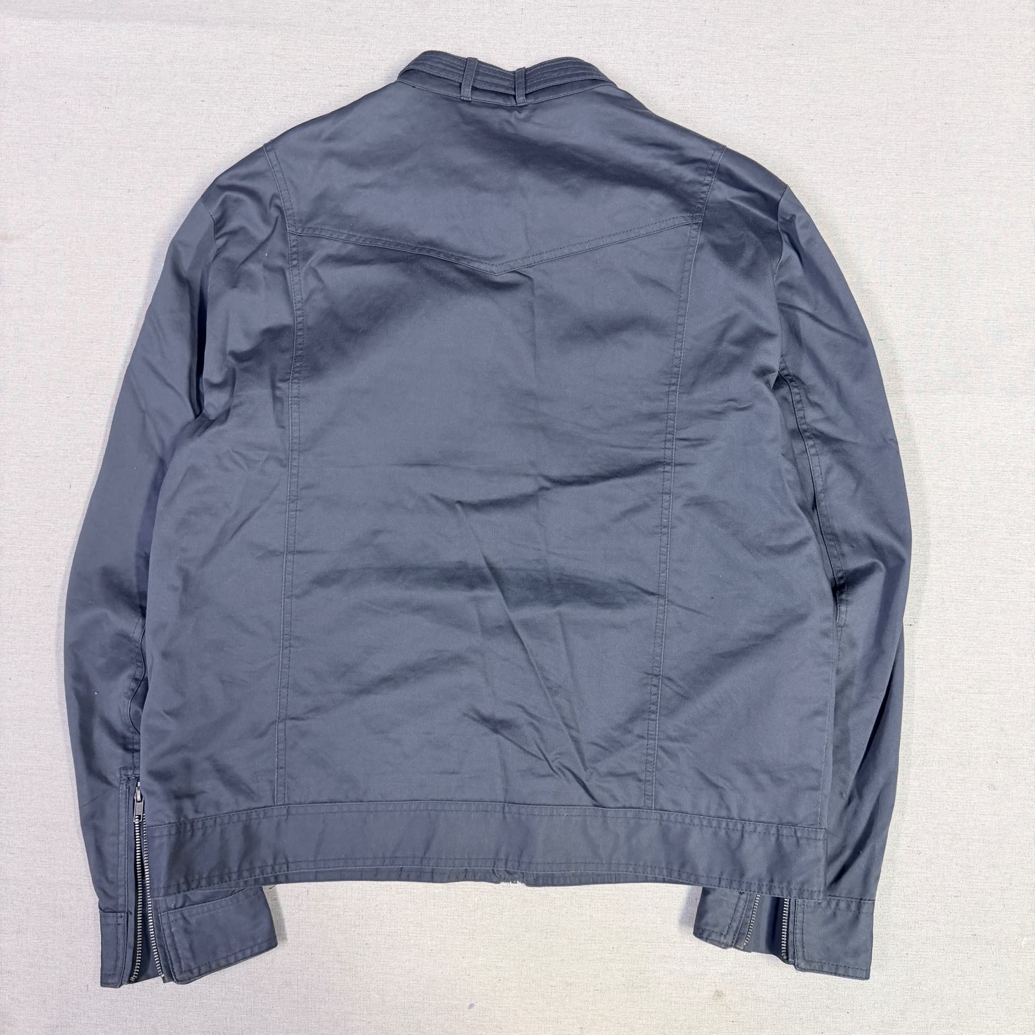 Blaq Men's Moto Style Zip-Up Jacket Charcoal Grey Size XL — photo 5 of 7