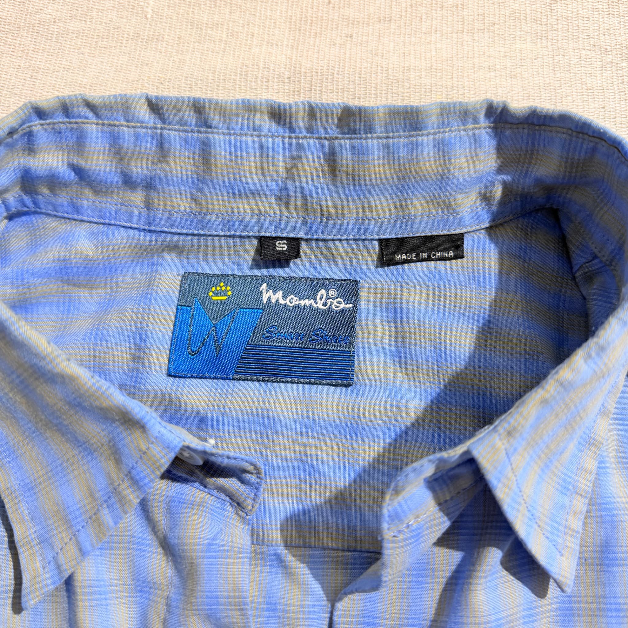 Blue Plaid Short Sleeve Button-Up Shirt — photo 3 of 6