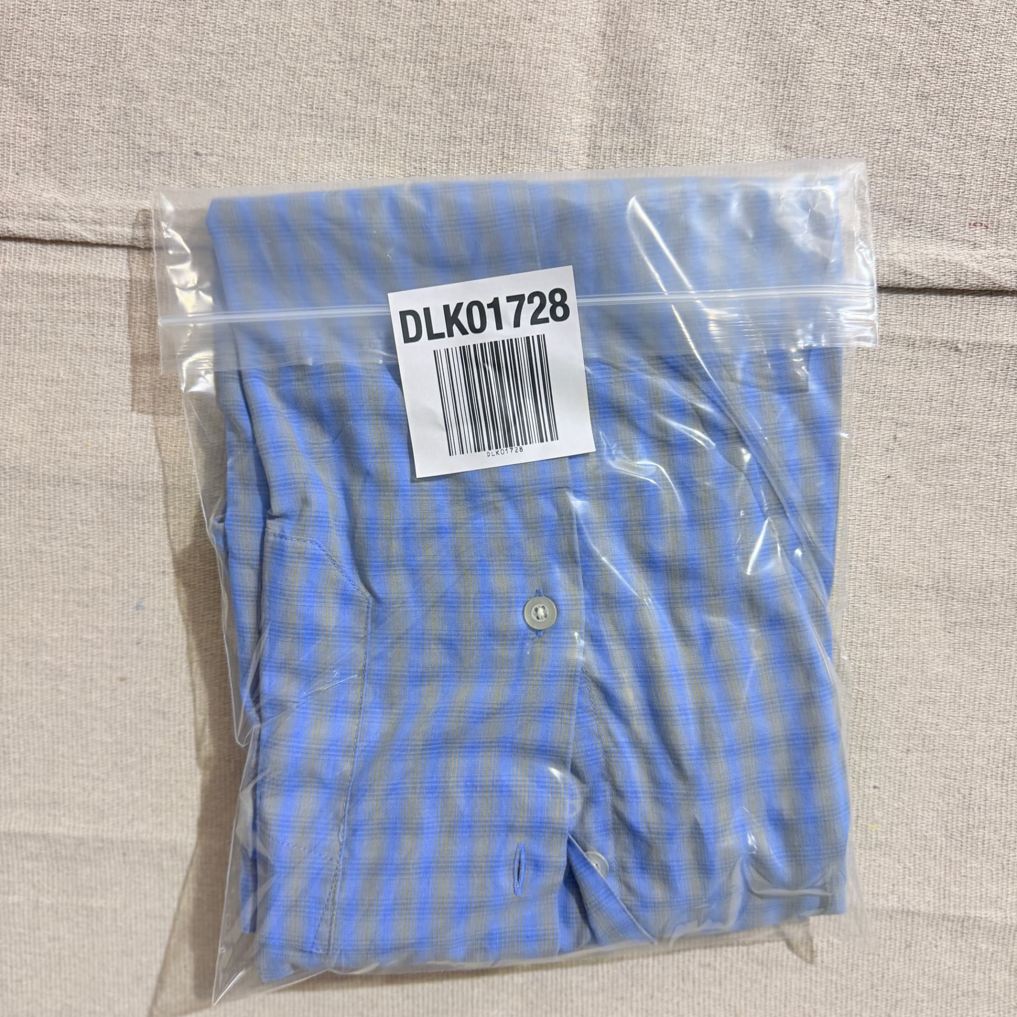 Blue Plaid Short Sleeve Button-Up Shirt — photo 6 of 6