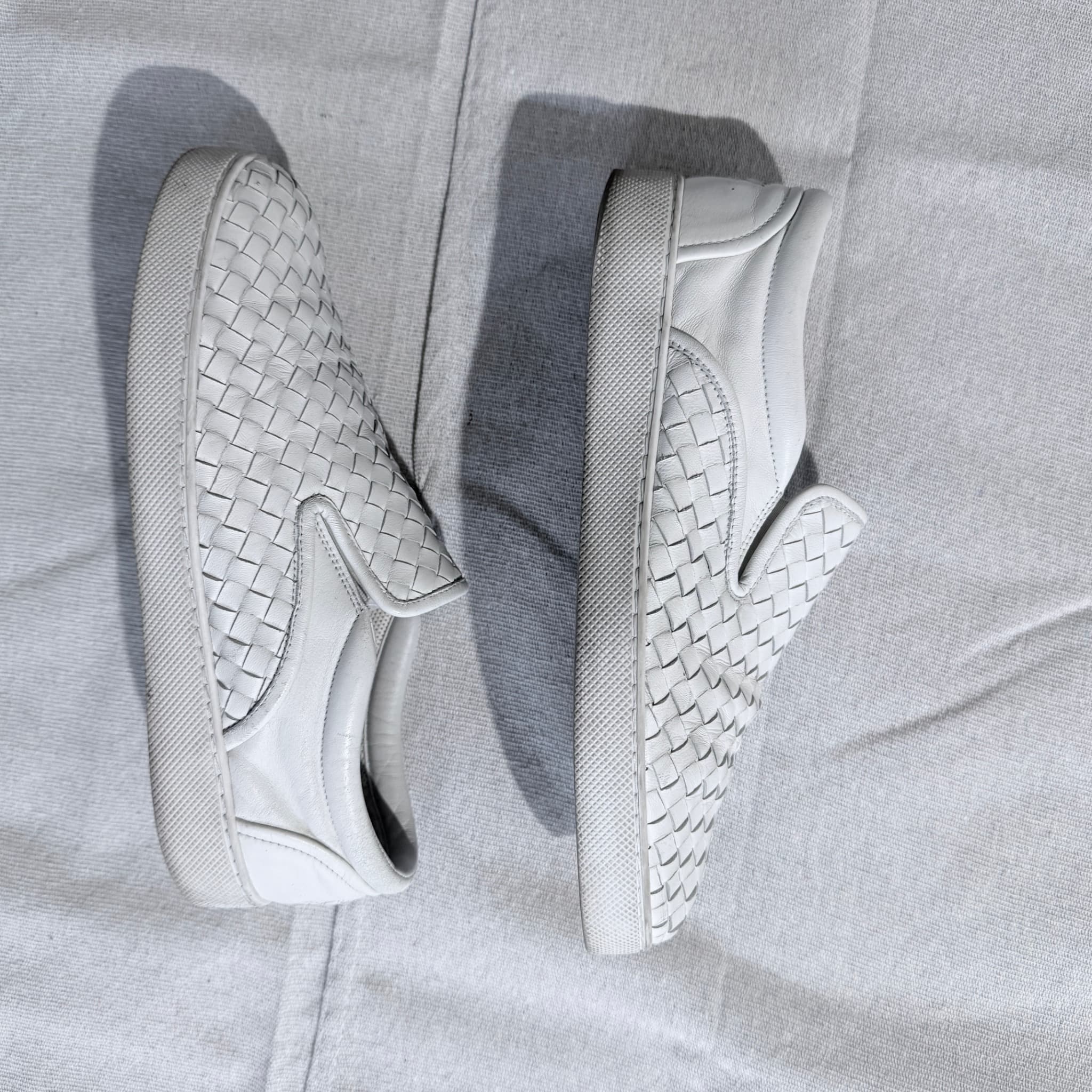 Bottega Veneta Intrecciato Slip-On Sneakers White 42 — photo 3 of 10