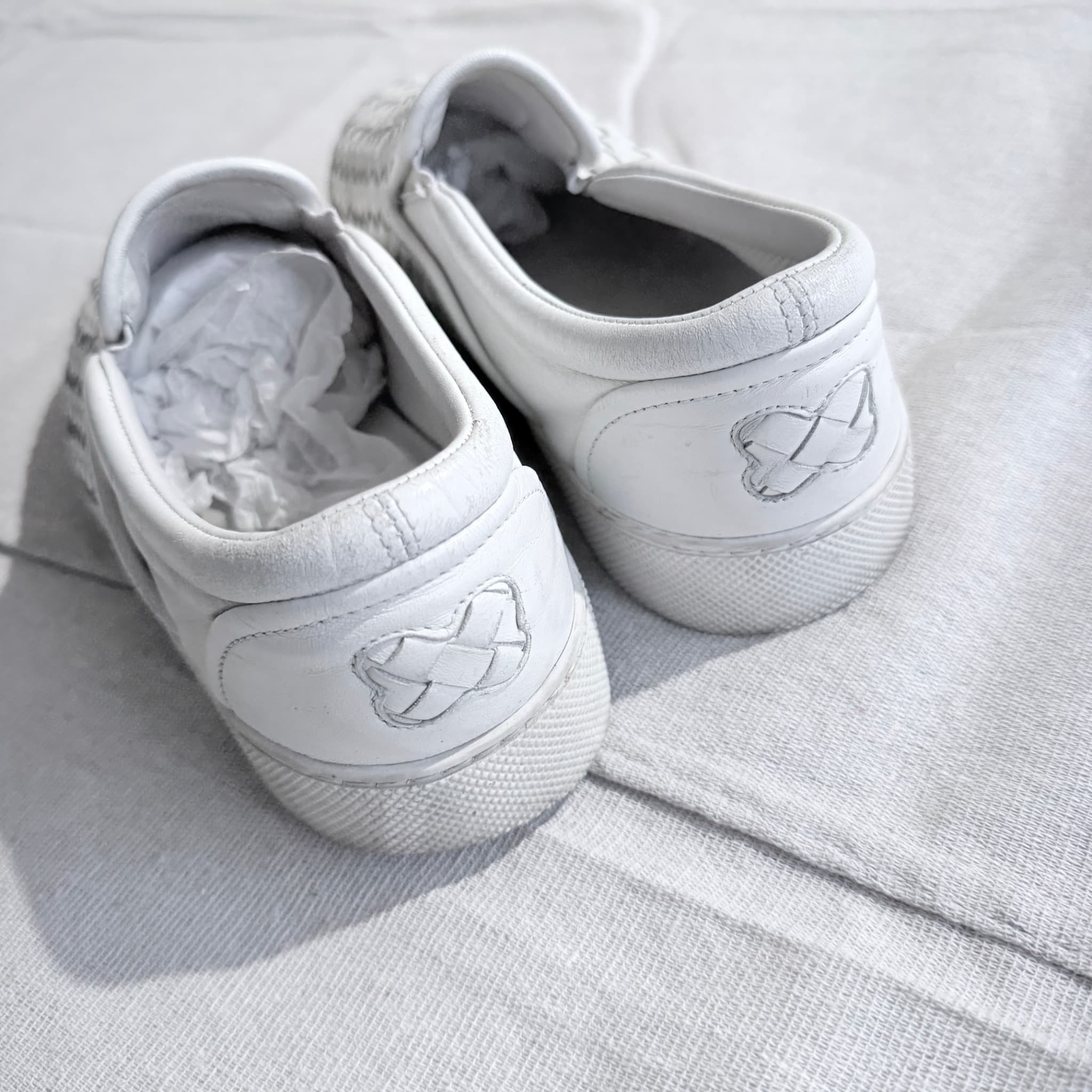 Bottega Veneta Intrecciato Slip-On Sneakers White 42 — photo 4 of 10