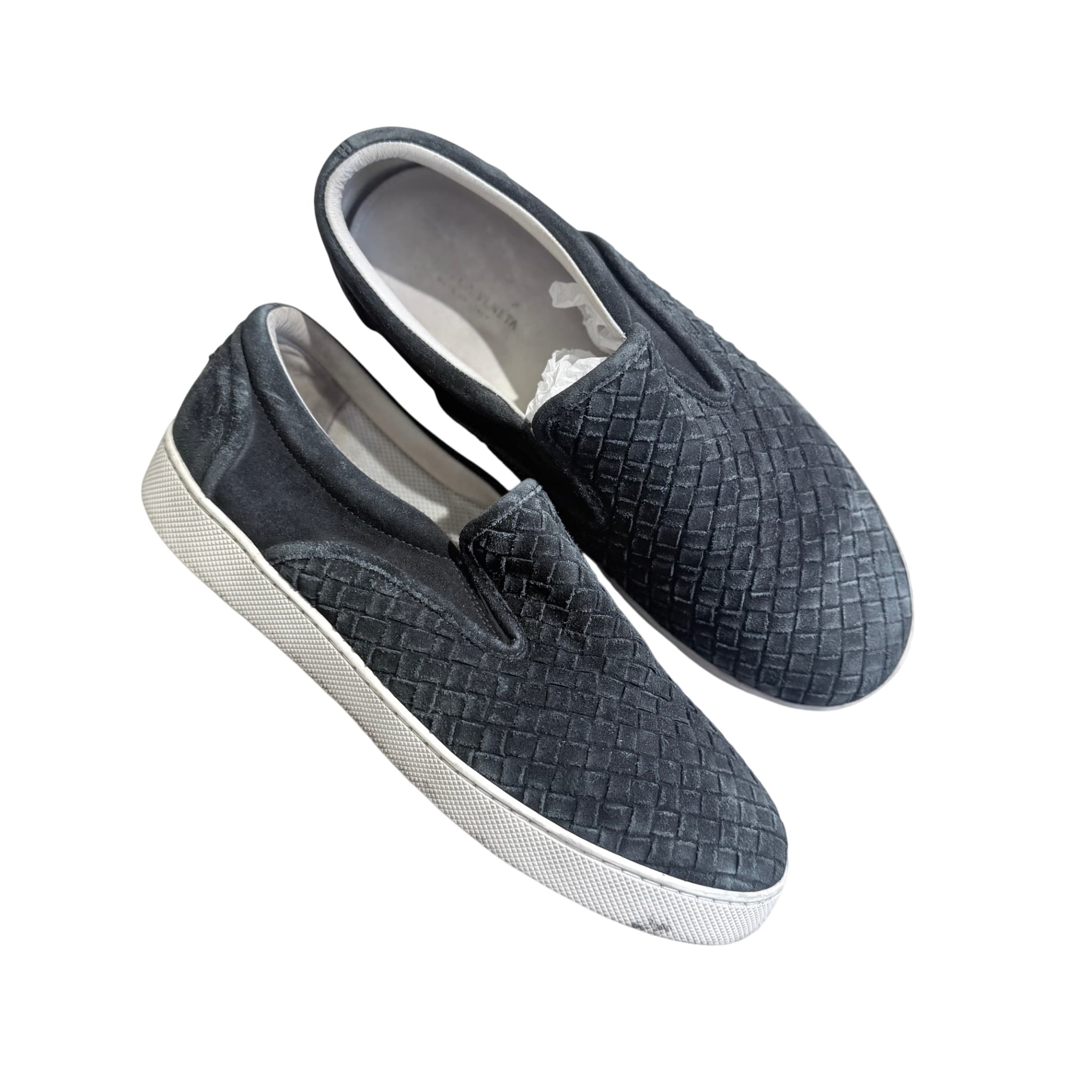 Bottega Veneta Intrecciato Suede Slip-On Sneakers — photo 1 of 8
