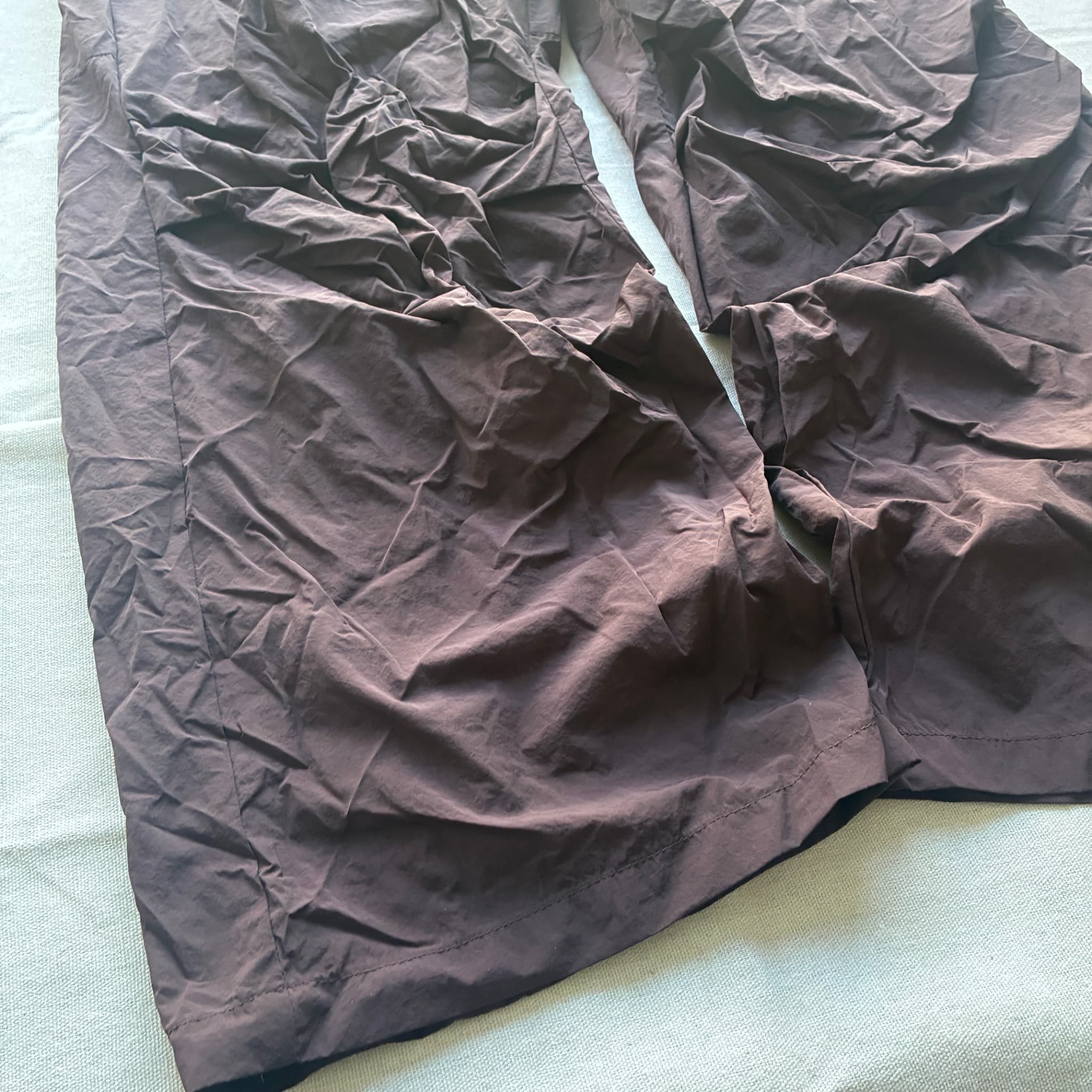 Brown Wide-Leg Nylon Parachute Pants — photo 2 of 6