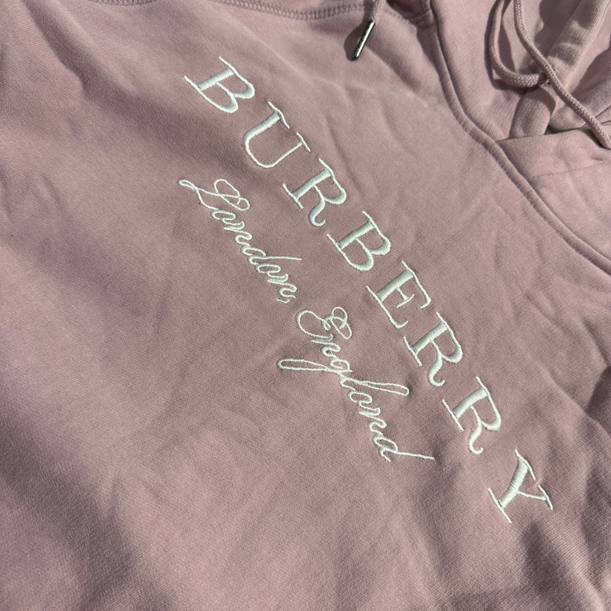 Burberry London England Embroidered Logo Hoodie Dusty Pink Size XL — photo 2 of 5