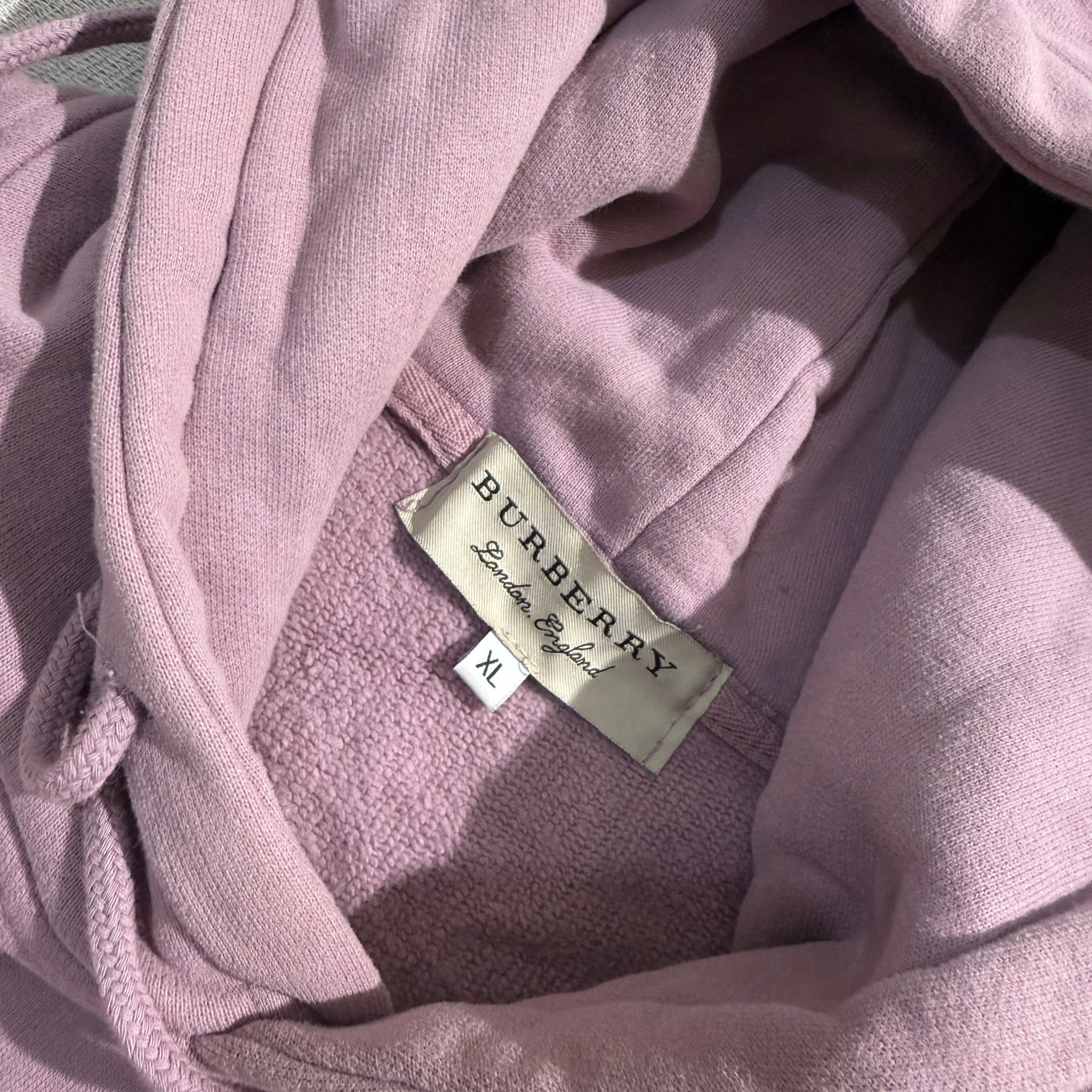 Burberry London England Embroidered Logo Hoodie Dusty Pink Size XL — photo 3 of 5