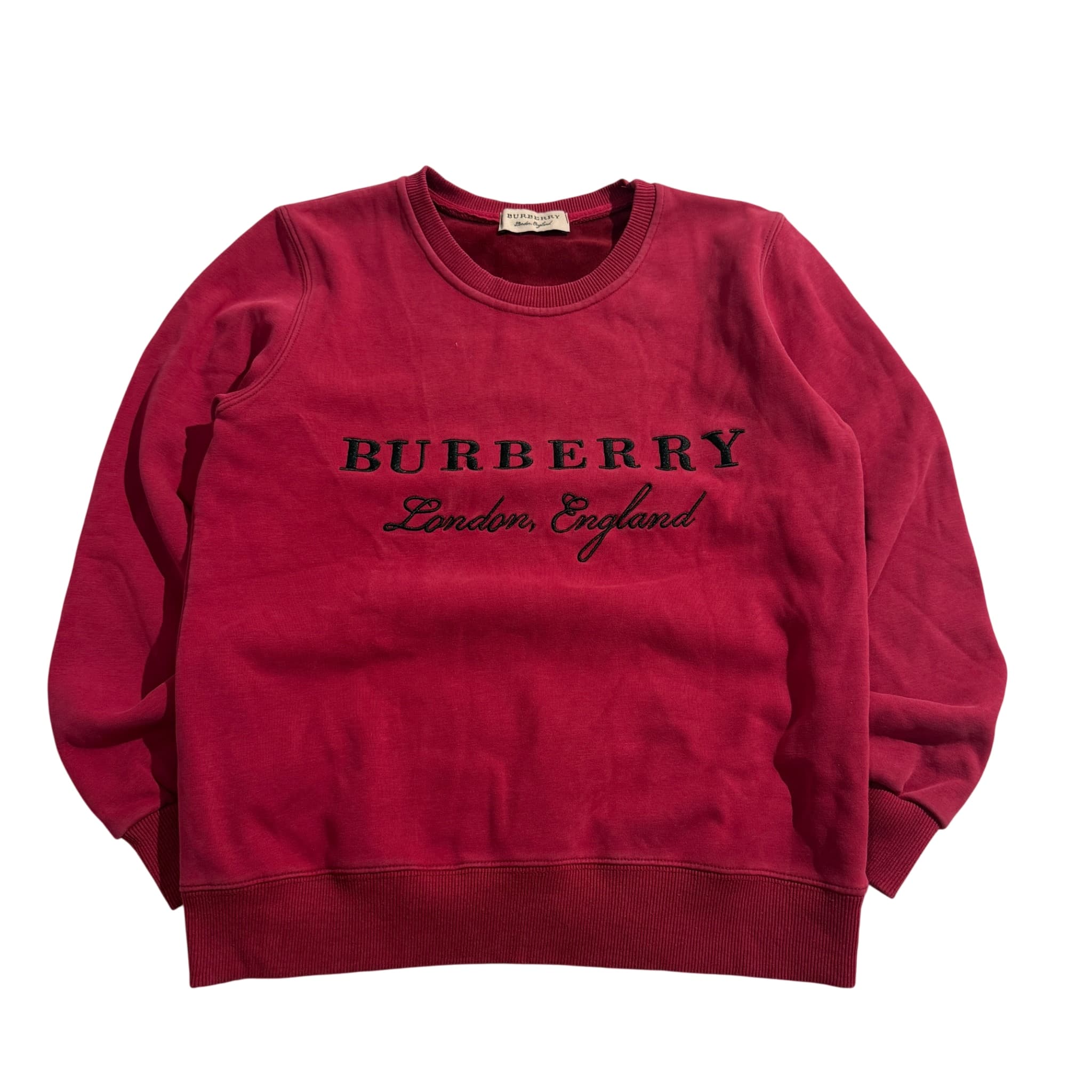 Burberry London England Embroidered Logo Sweatshirt Red — photo 1 of 7