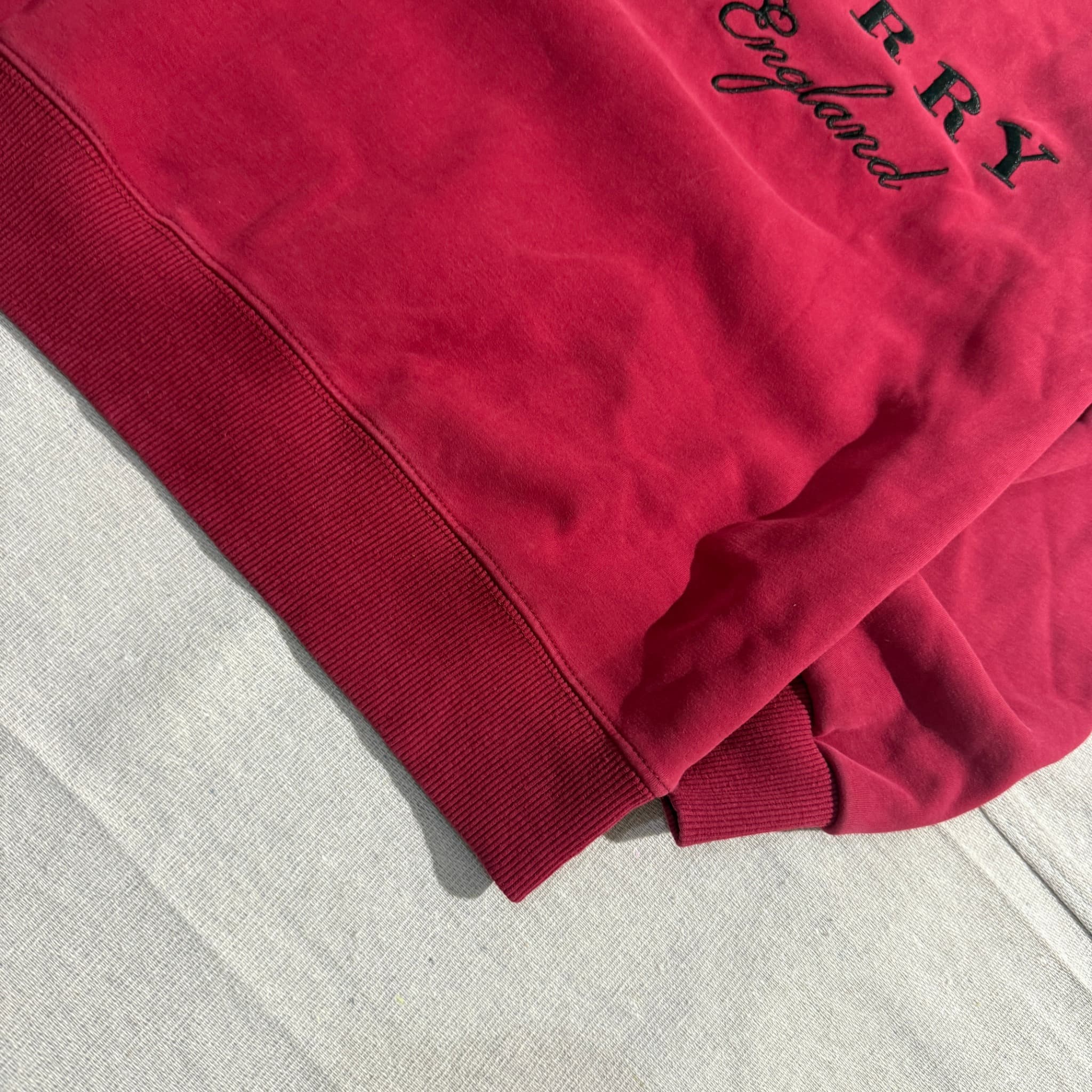 Burberry London England Embroidered Logo Sweatshirt Red — photo 2 of 7