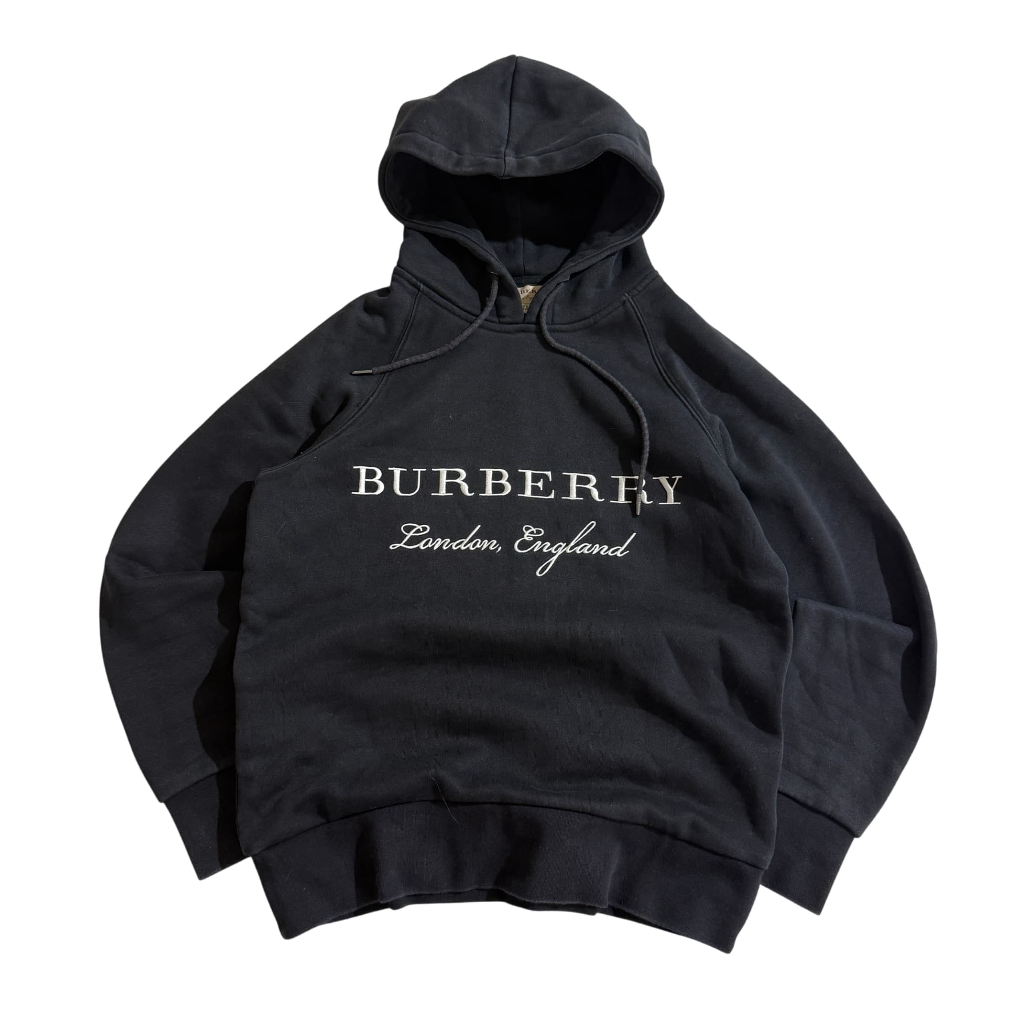 Burberry London England Logo Print Cotton Hoodie Black — photo 1 of 6