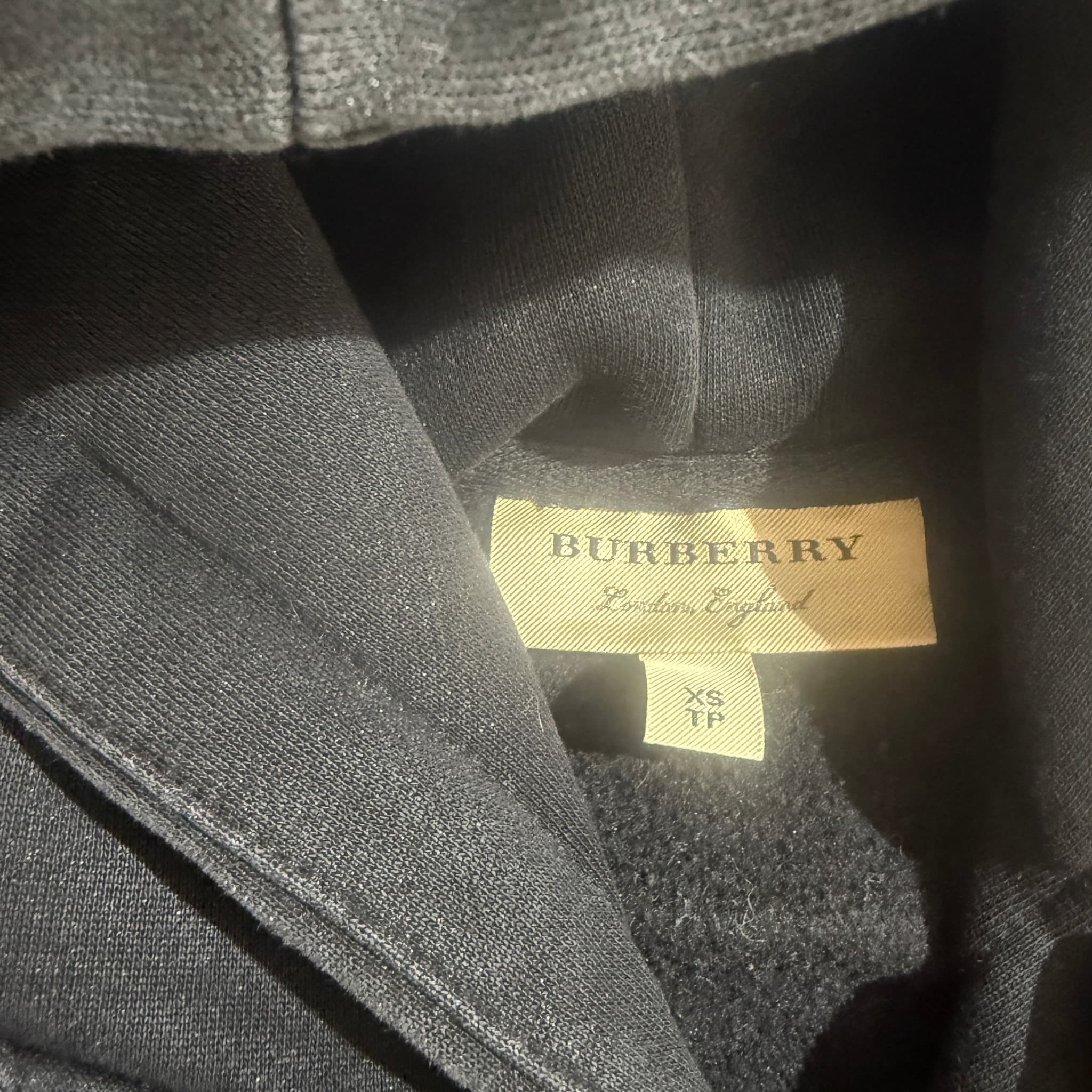Burberry London England Logo Print Cotton Hoodie Black — photo 4 of 6