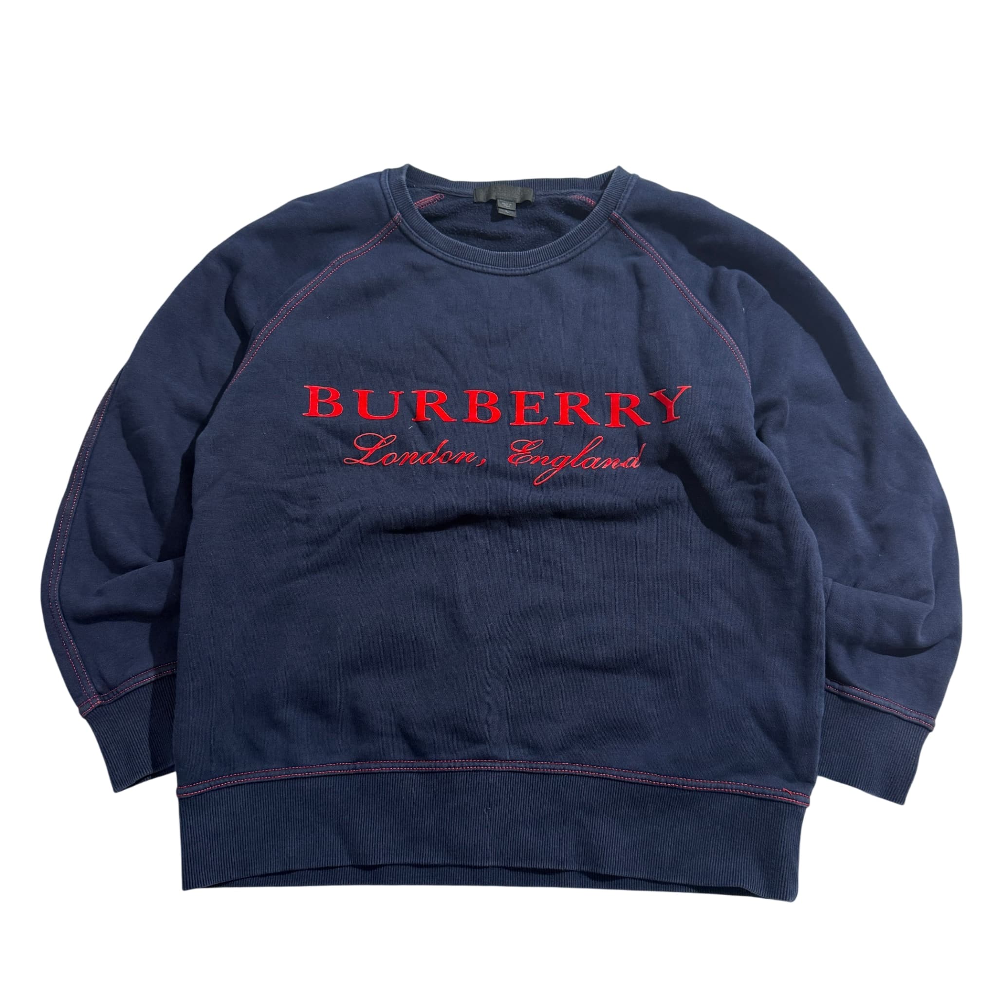 Burberry London England Navy Sweatshirt With Red Embroidery Size L — photo 1 of 6