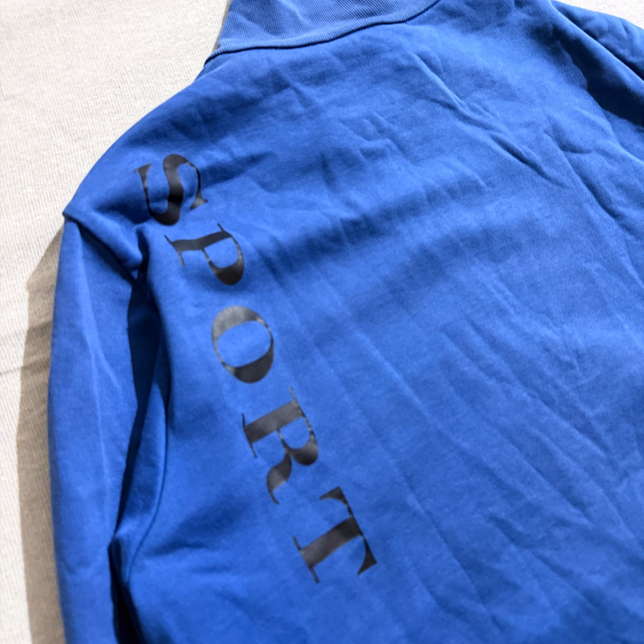 Burberry Sport Logo Print Zip-Up Track Jacket Blue — photo 9 of 11