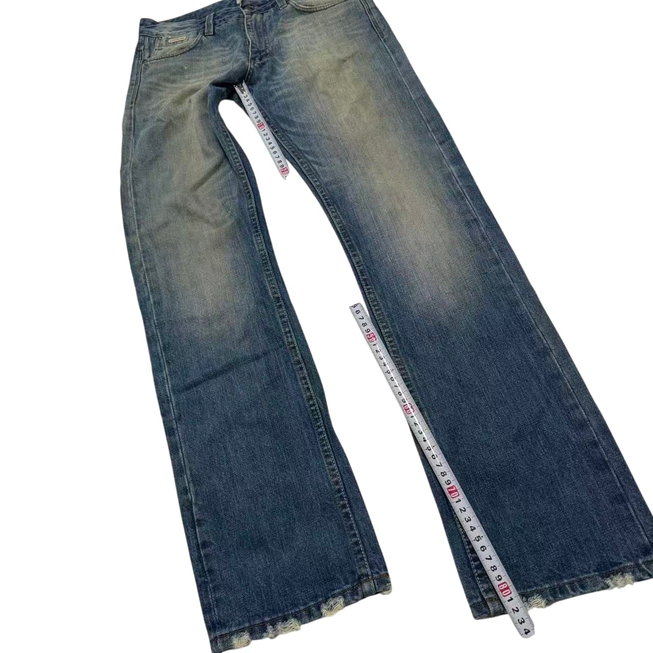 Calvin Klein Jeans Distressed Blue Denim Jeans — photo 5 of 9