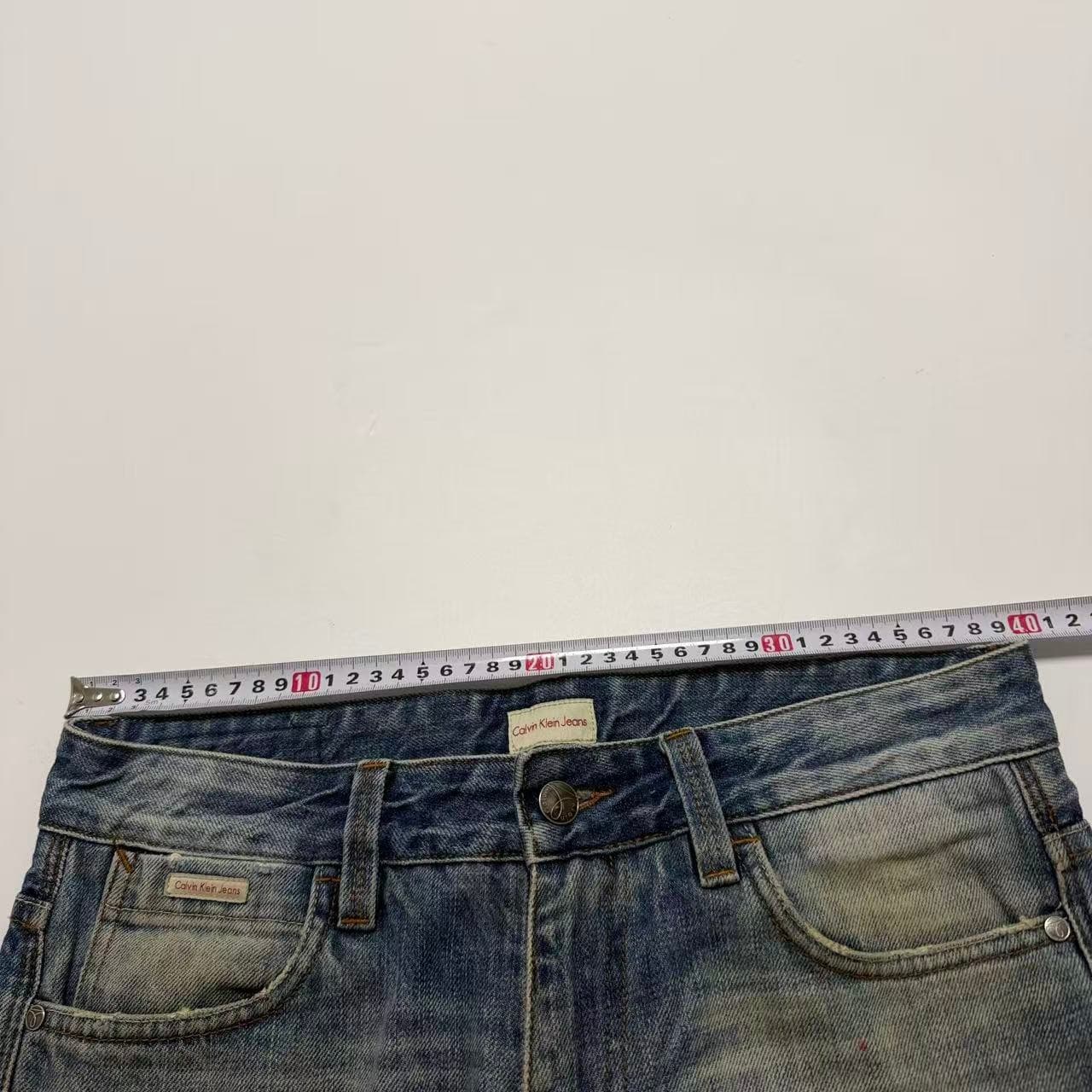 Calvin Klein Jeans Distressed Blue Denim Jeans — photo 6 of 9