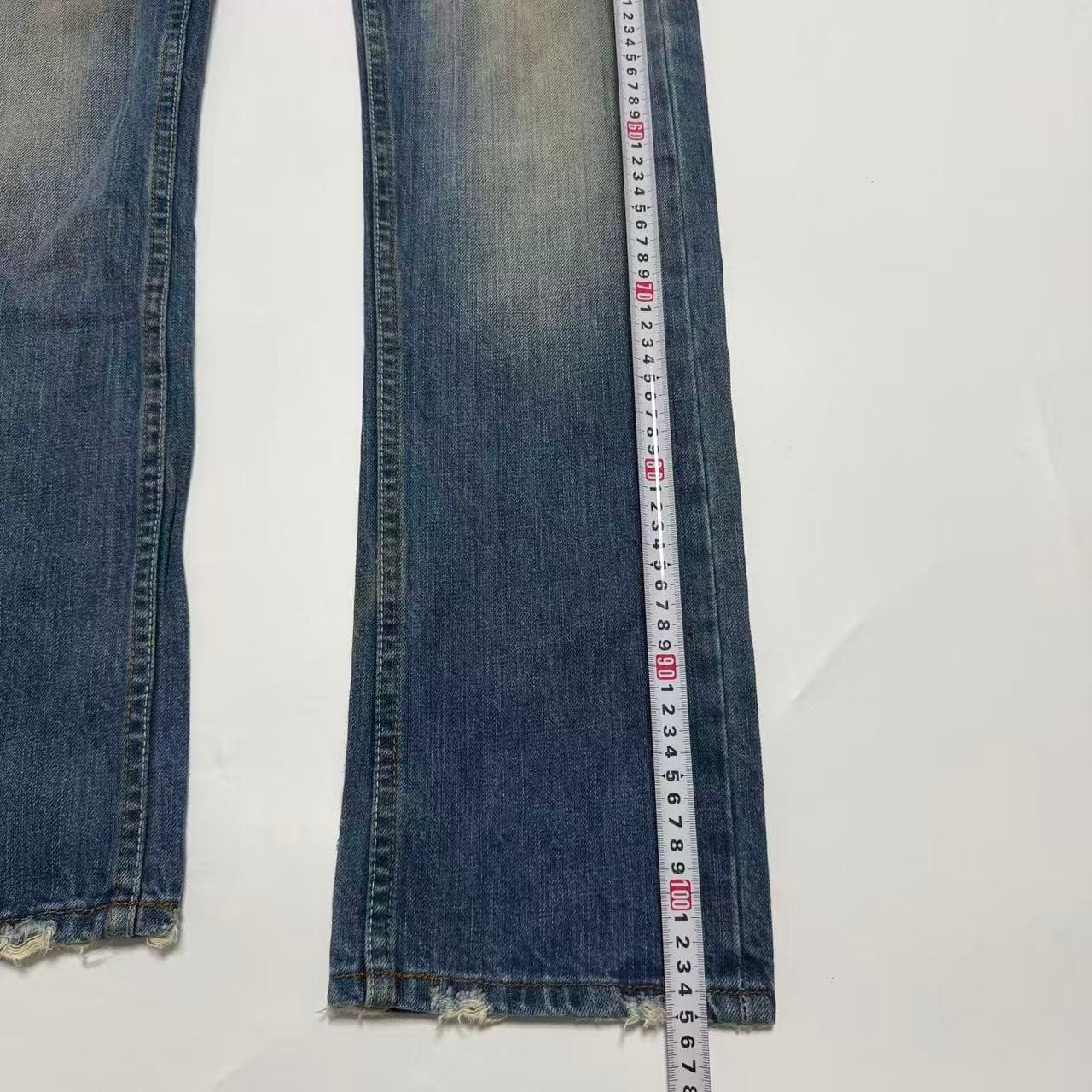 Calvin Klein Jeans Distressed Blue Denim Jeans — photo 7 of 9