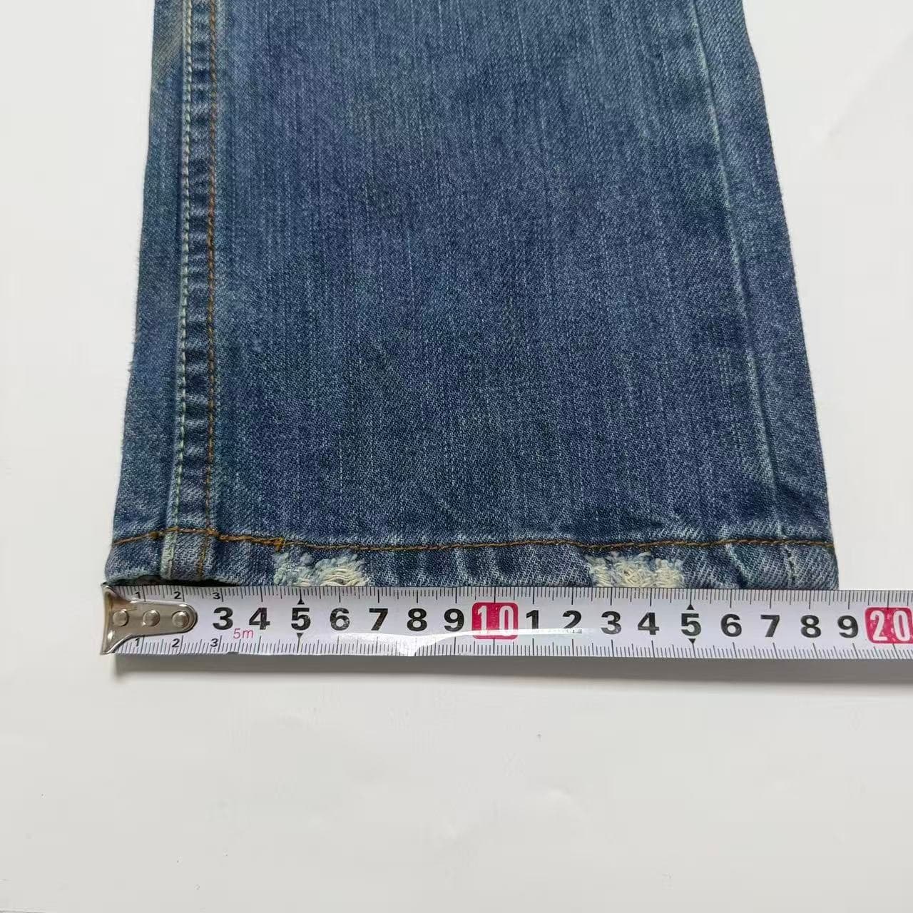 Calvin Klein Jeans Distressed Blue Denim Jeans — photo 8 of 9