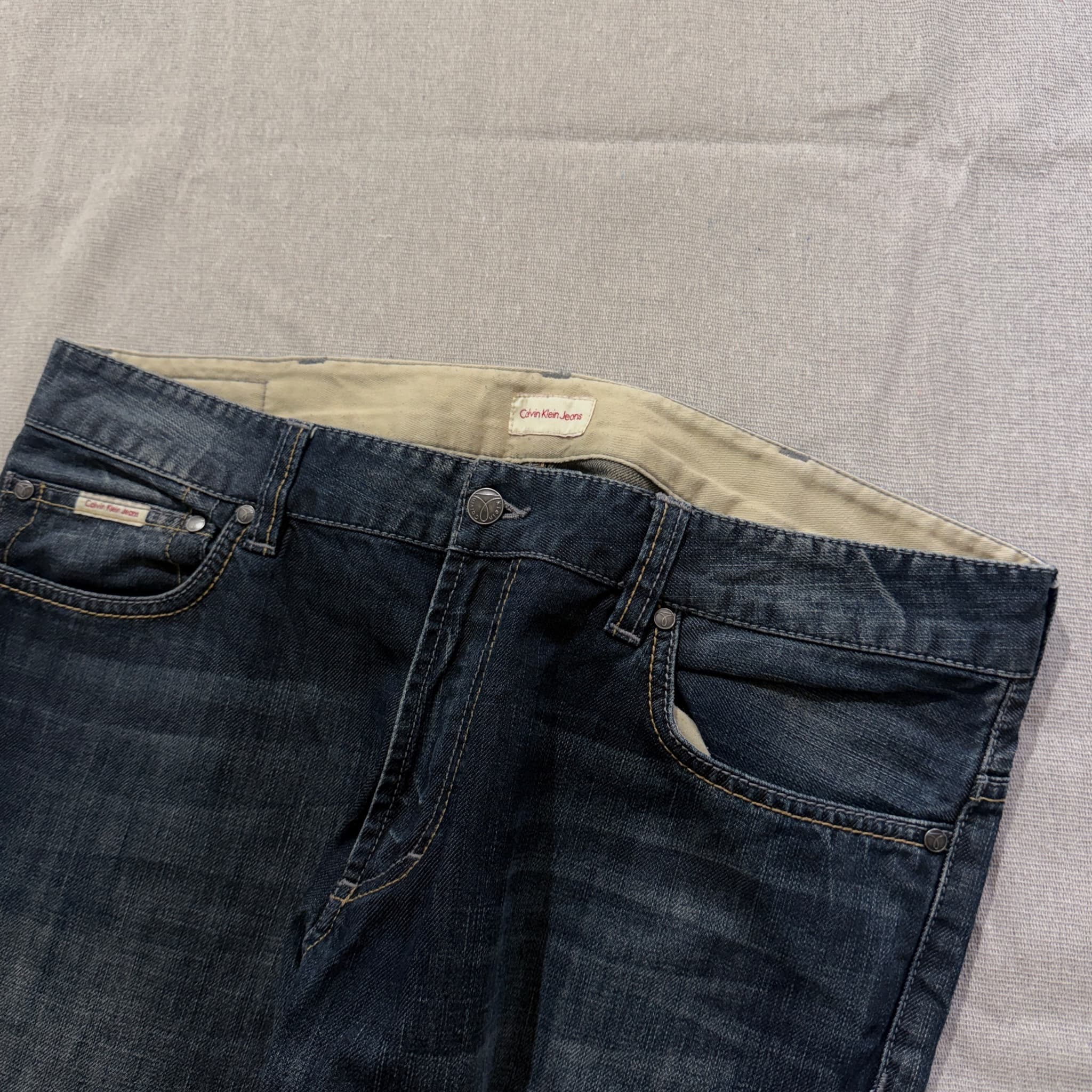 Calvin Klein Jeans Jeans Jeans Men's Dark Wash Denim Jeans Size W36 L34 — photo 3 of 8