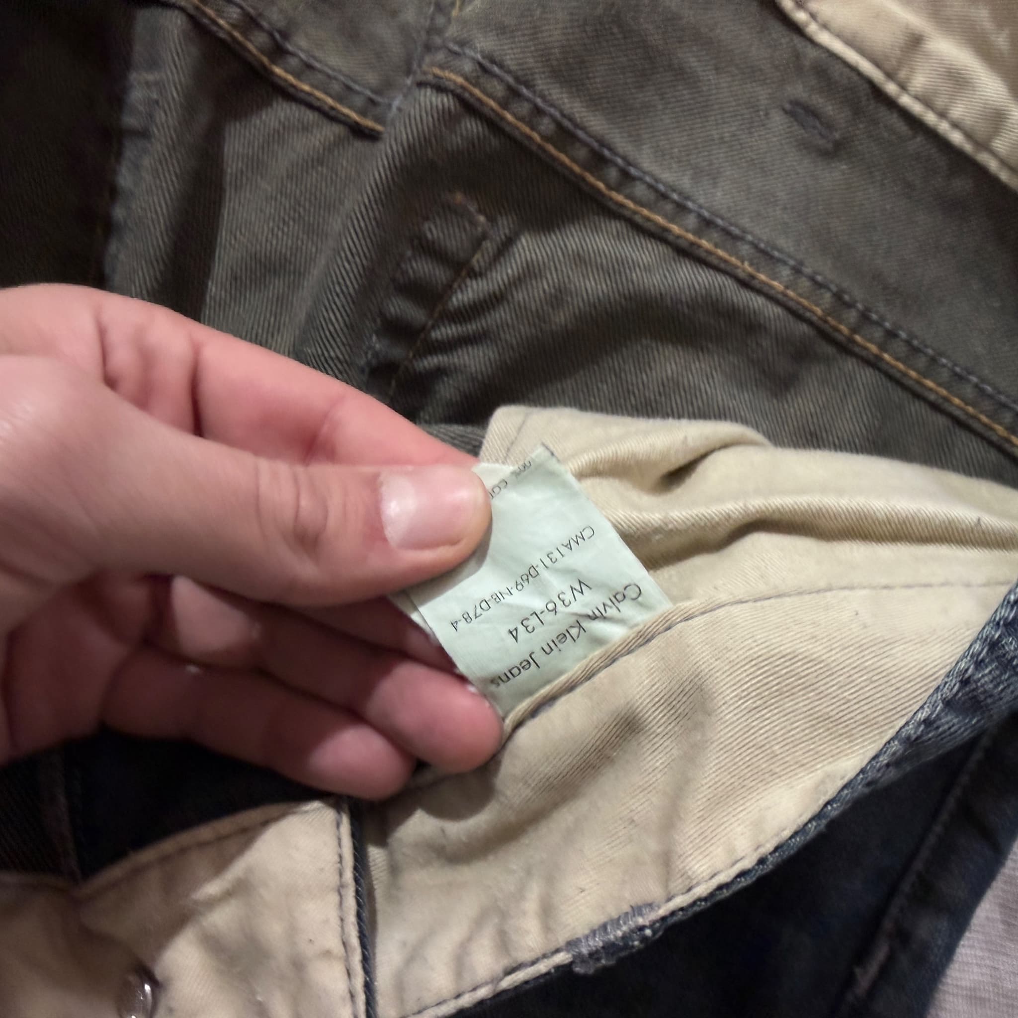 Calvin Klein Jeans Jeans Jeans Men's Dark Wash Denim Jeans Size W36 L34 — photo 5 of 8