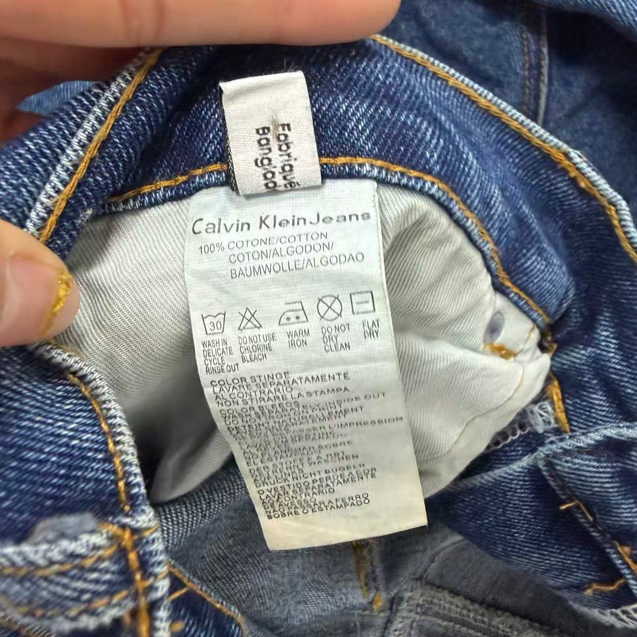 Calvin Klein Vintage Dark Wash Denim Jeans — photo 2 of 11