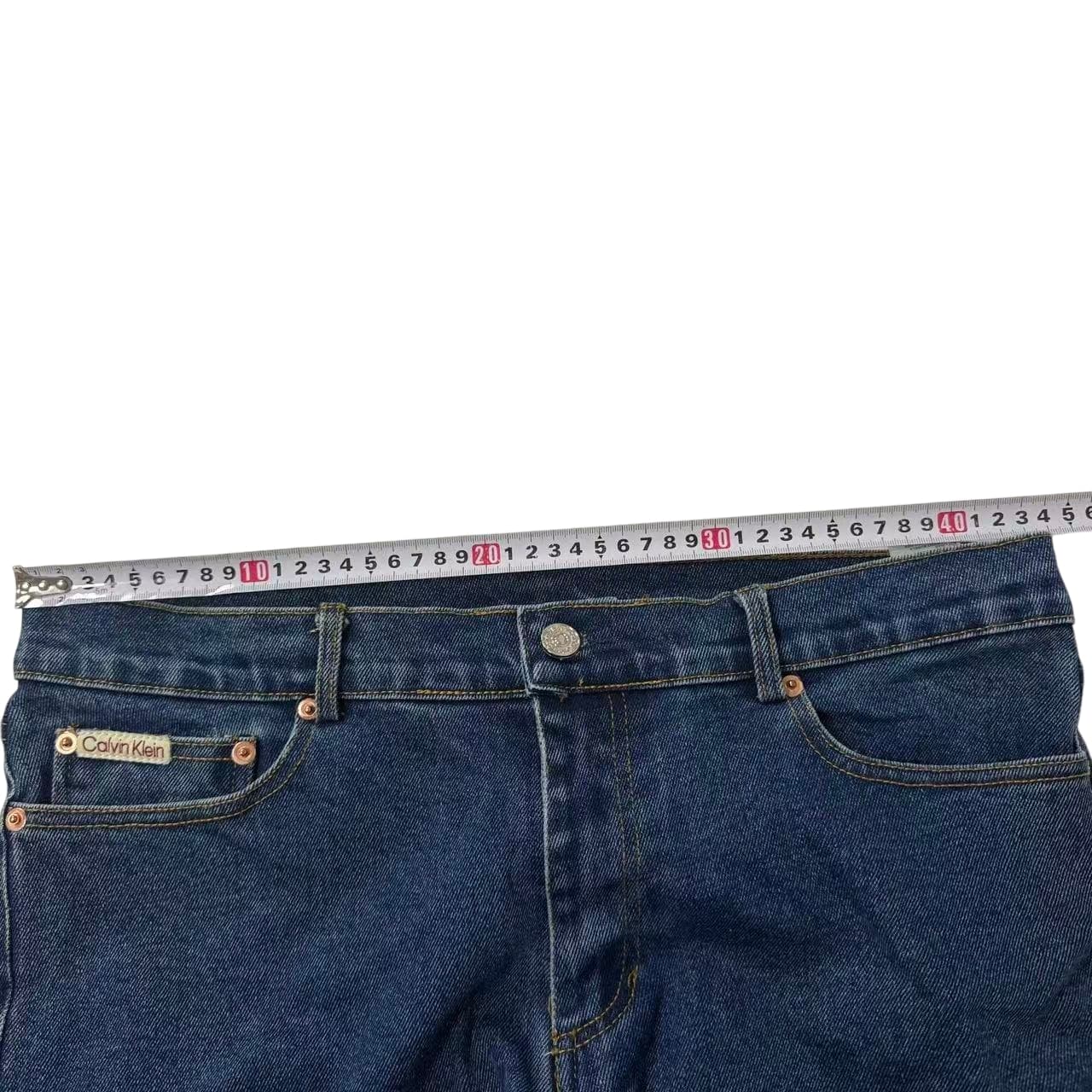 Calvin Klein Vintage Dark Wash Denim Jeans — photo 10 of 11