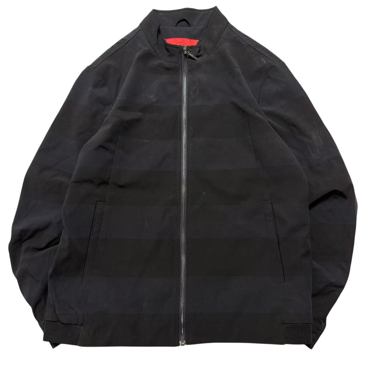 Camel Black Striped Full-Zip Bomber Jacket — photo 1 of 6