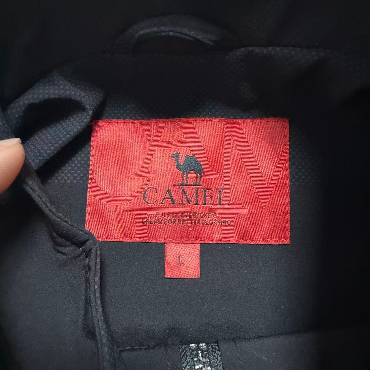 Camel Black Striped Full-Zip Bomber Jacket — photo 2 of 6